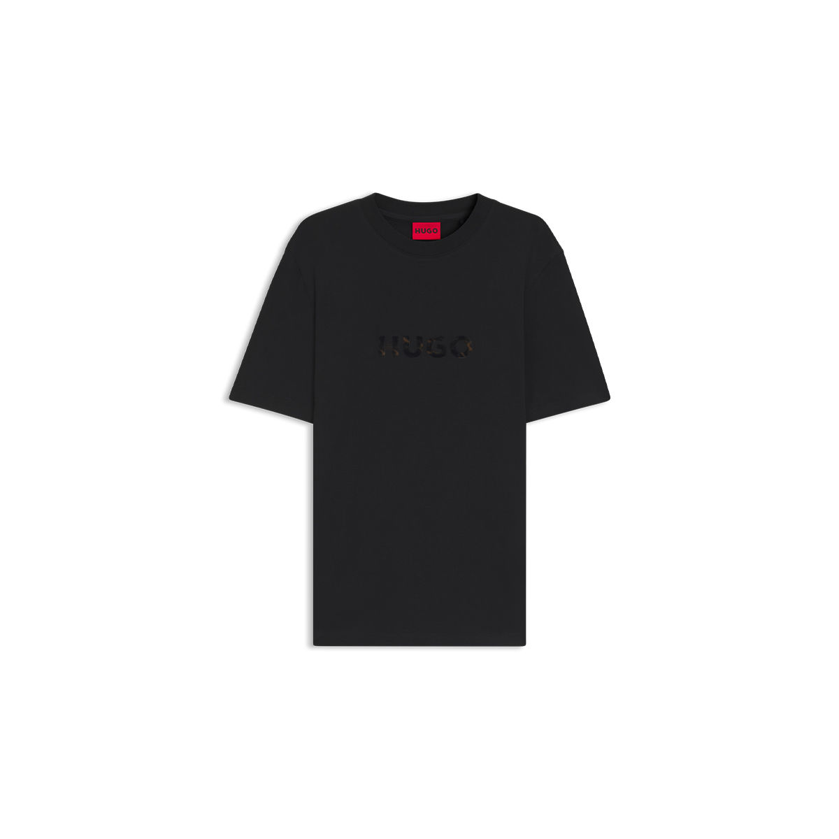 【HUGO雨果】玳瑁徽标棉质平纹布 T 恤