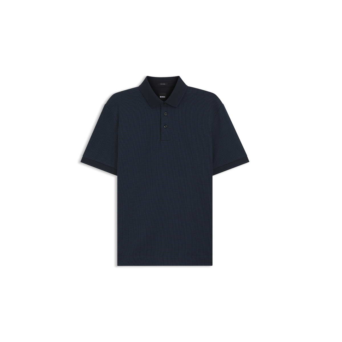 【BOSS博斯】三色提花图案丝光棉 Polo 衫