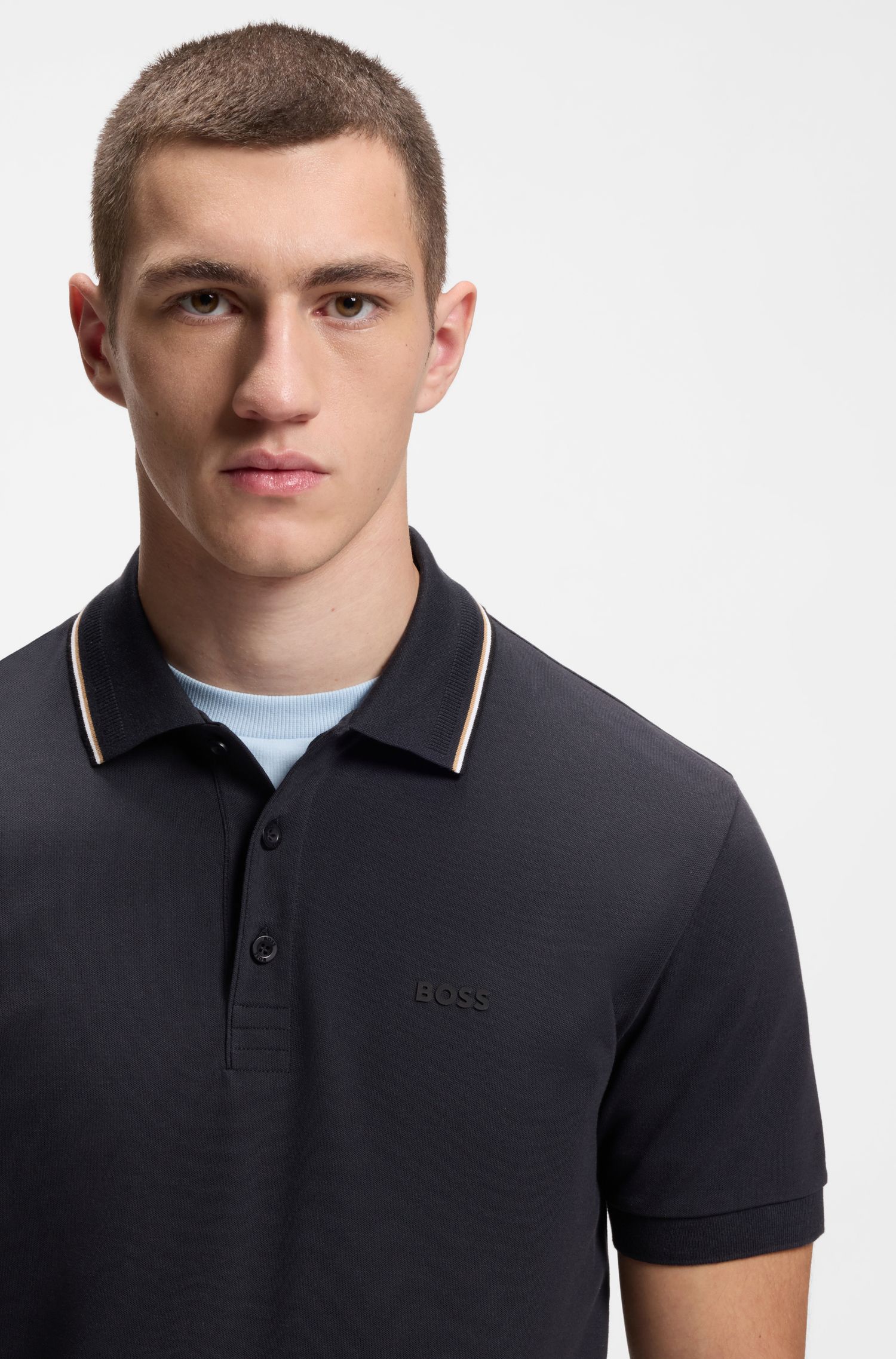 【BOSS博斯】快干弹力棉质修身版型 Polo 衫