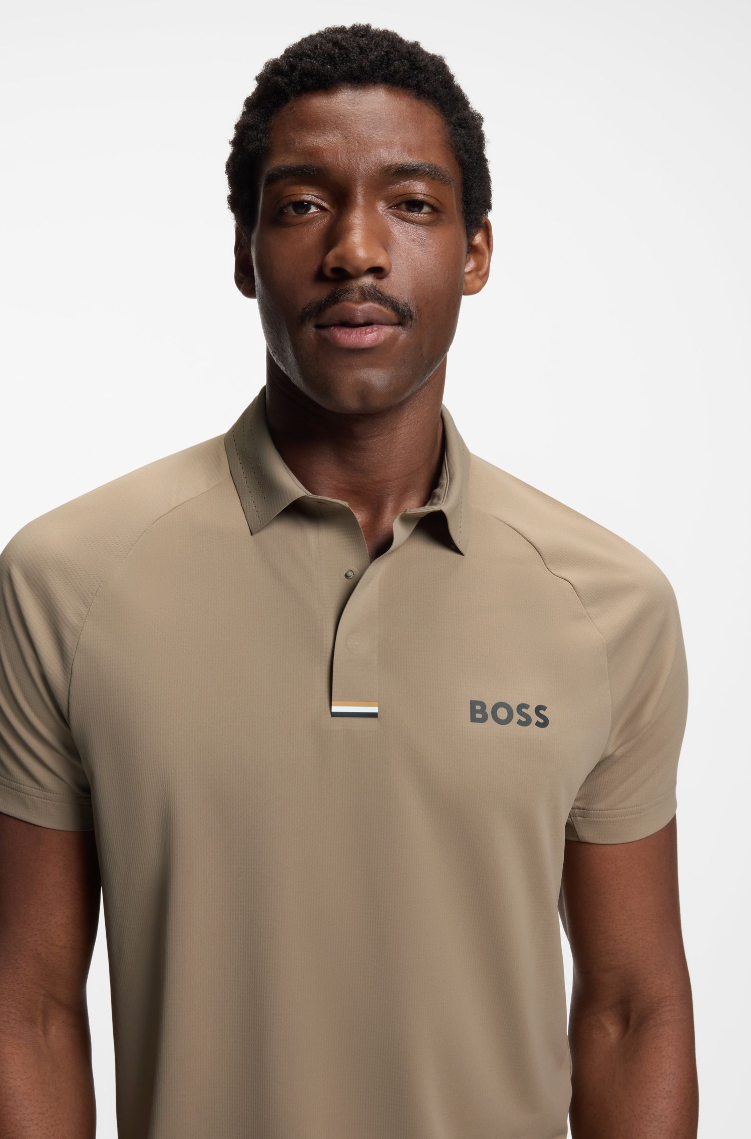 【BOSS博斯】Paddy 撞色徽标修身版型 Polo 衫