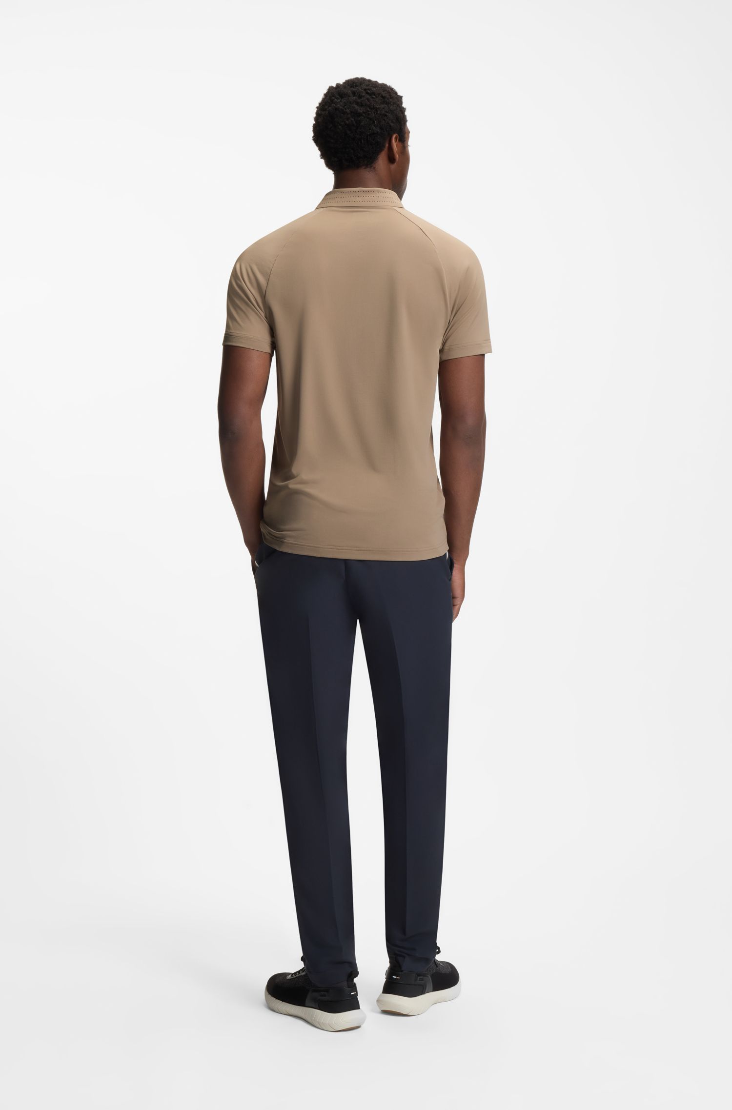 【BOSS博斯】Paddy 撞色徽标修身版型 Polo 衫