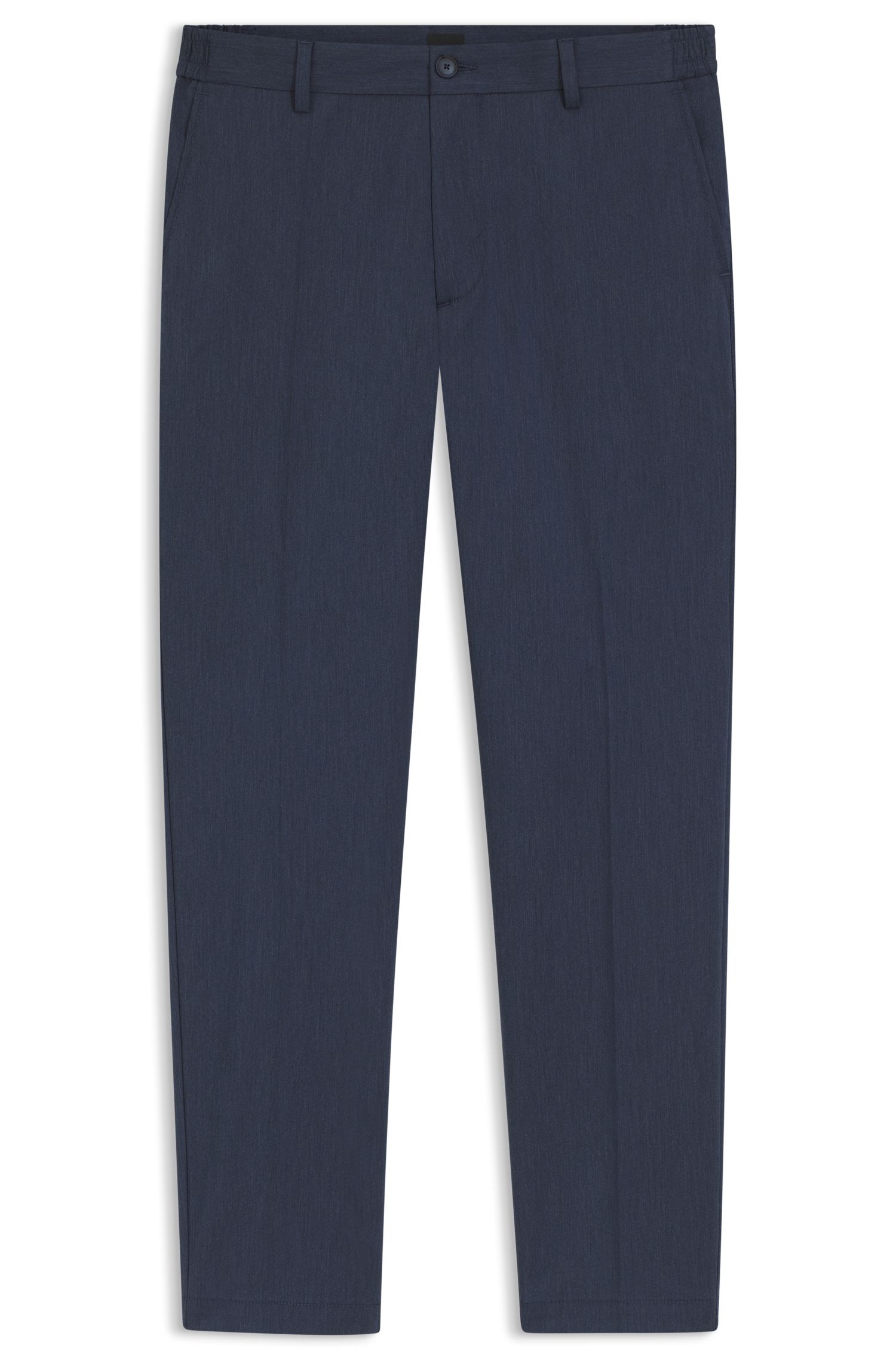 【BOSS博斯】易熨烫棉质混纺斜纹布常规版型长裤