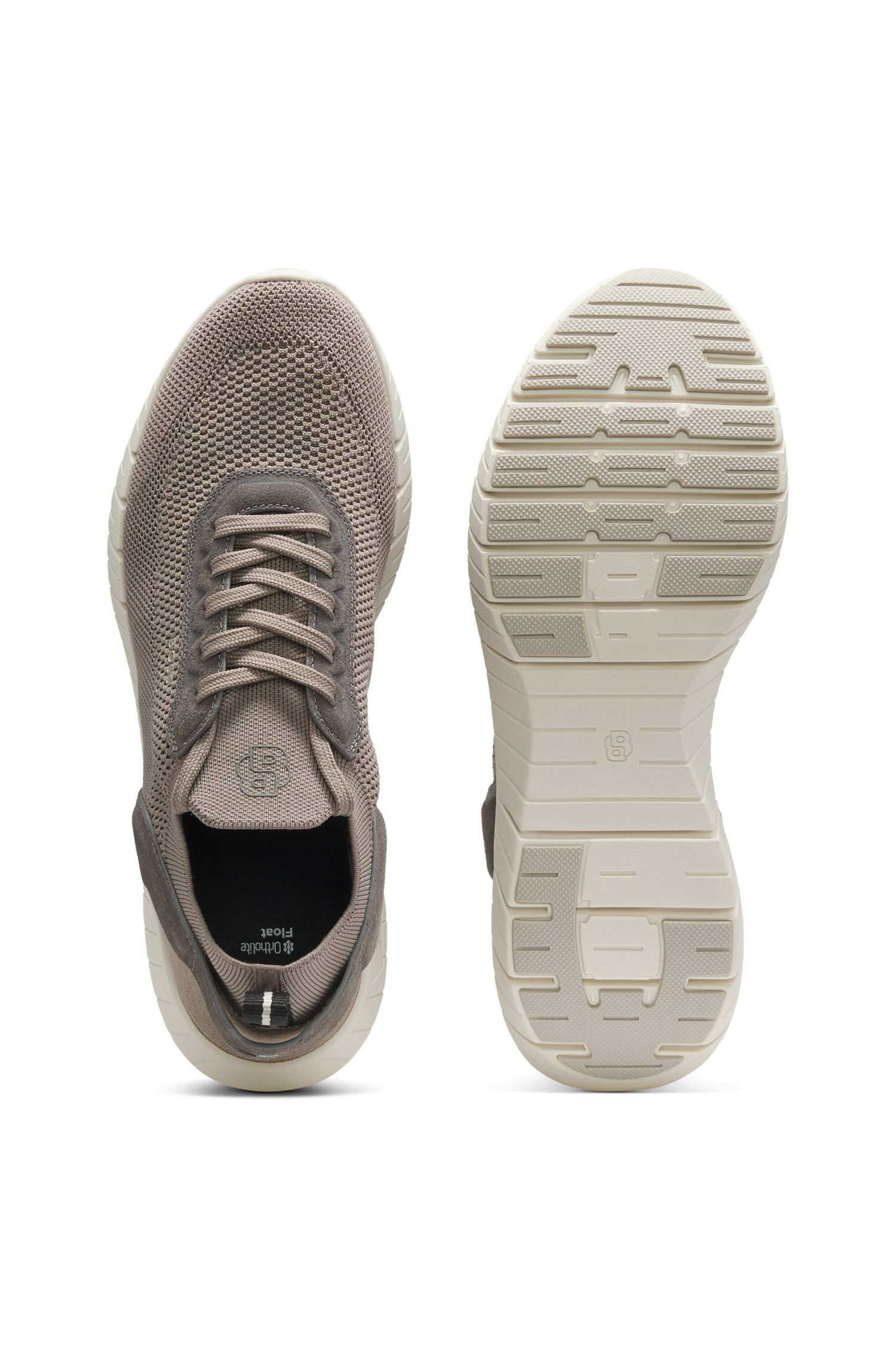 【BOSS博斯】BOSS-MOTION 针织鞋面和皮革饰边运动鞋