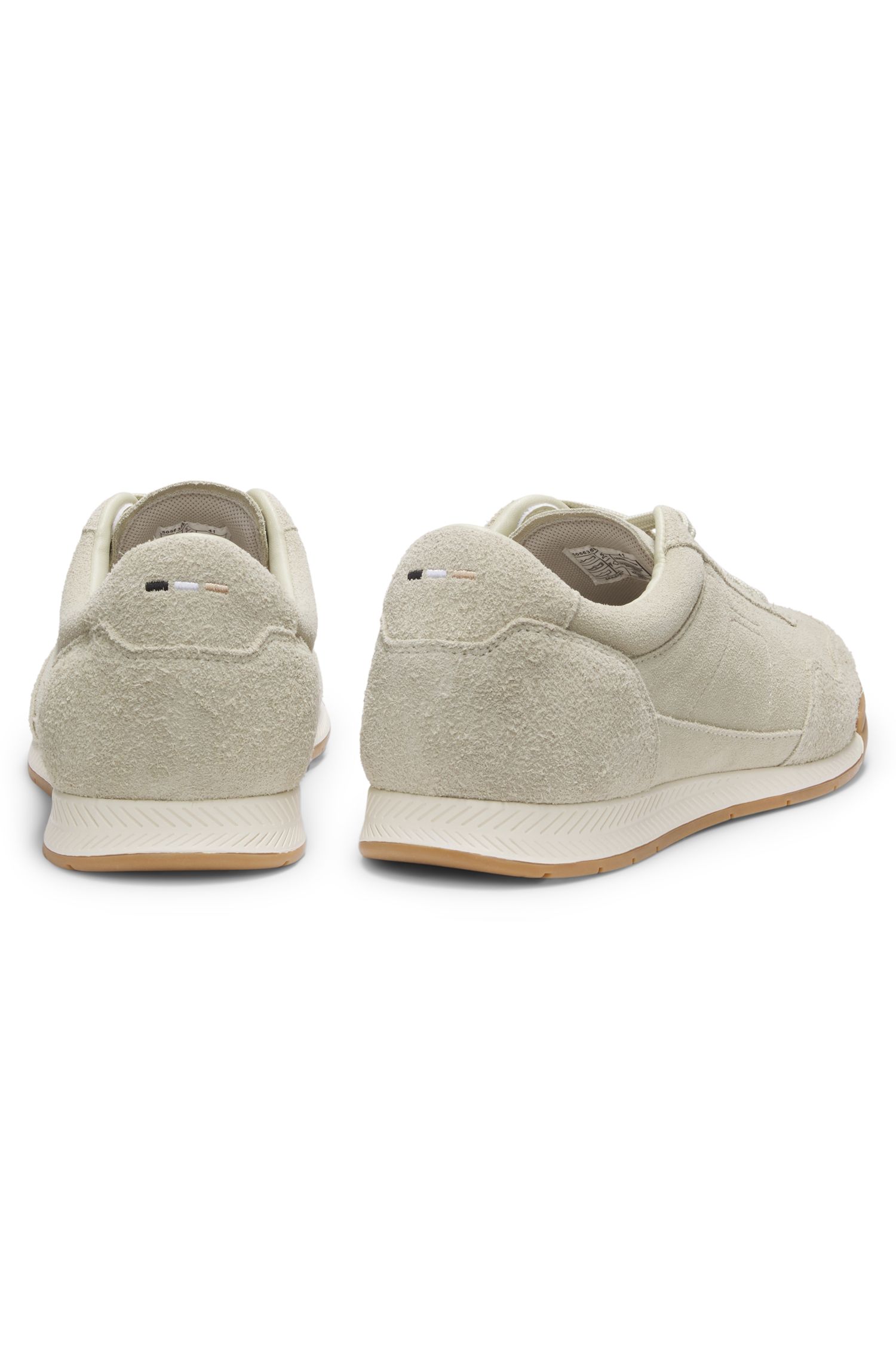 【BOSS博斯】徽标细节麂皮运动鞋