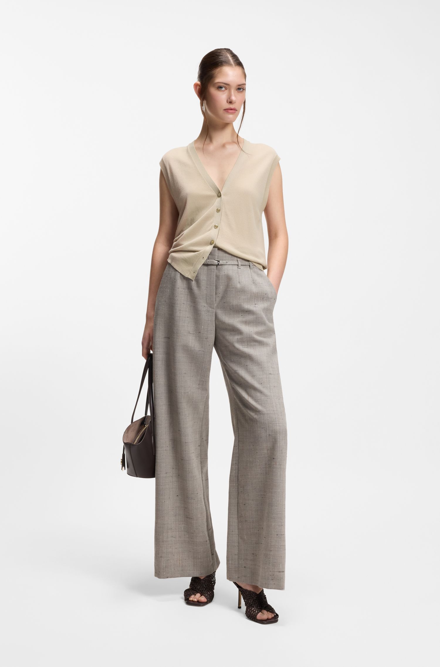 【BOSS博斯】美利奴羊毛针织马甲