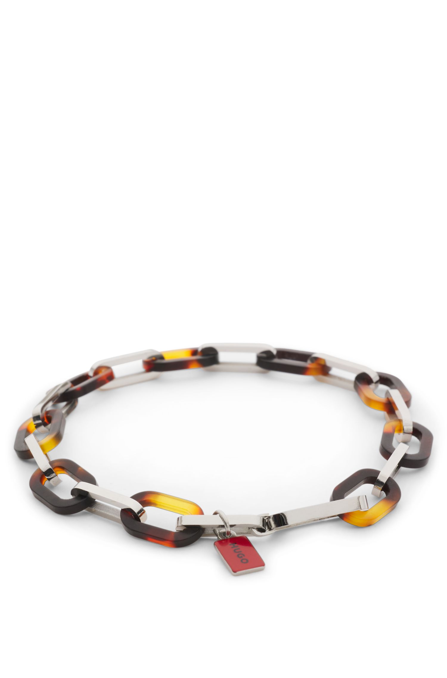 【HUGO雨果】玳瑁效果链环手链