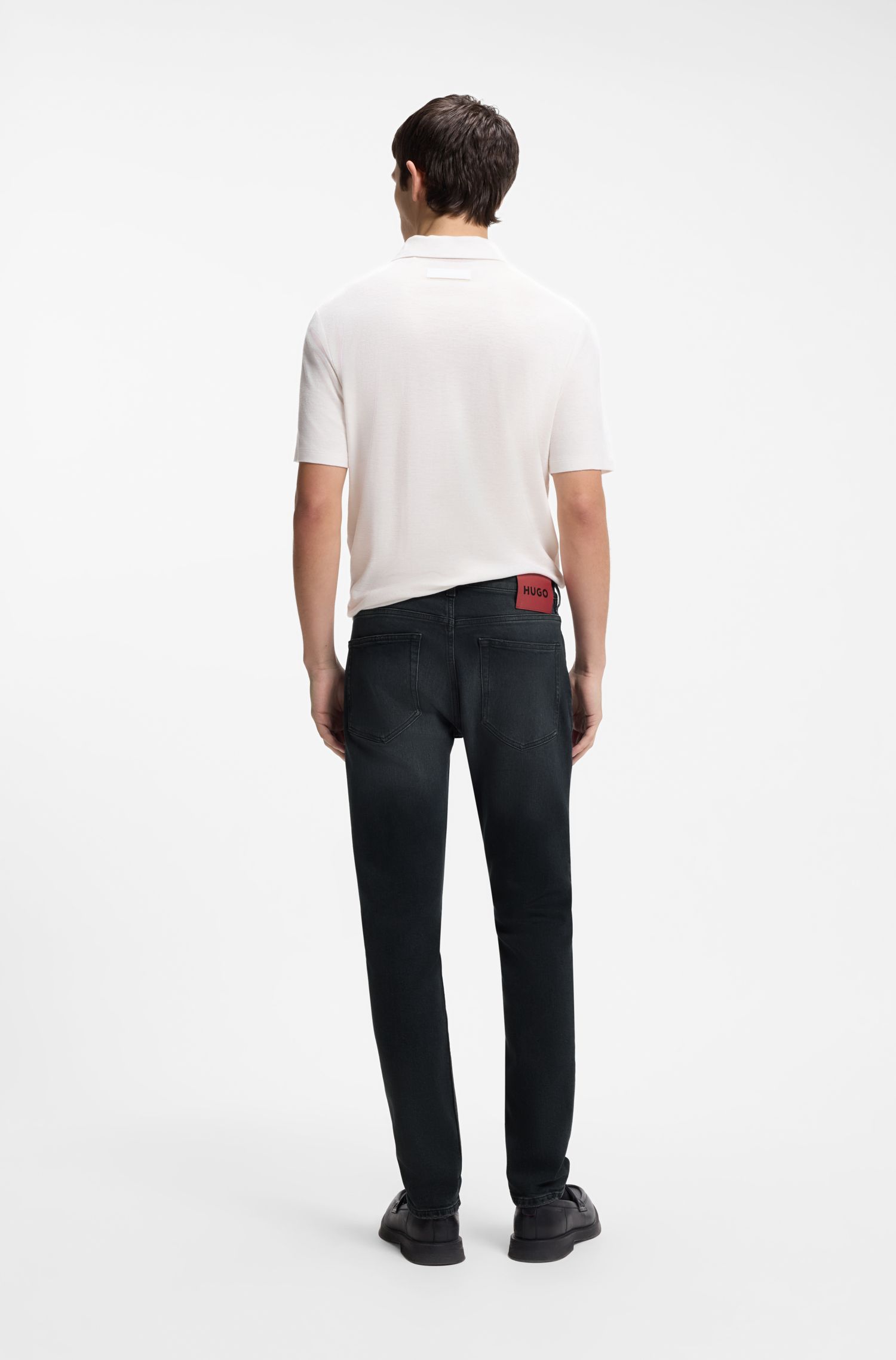 【HUGO雨果】深蓝色弹力超修身牛仔裤