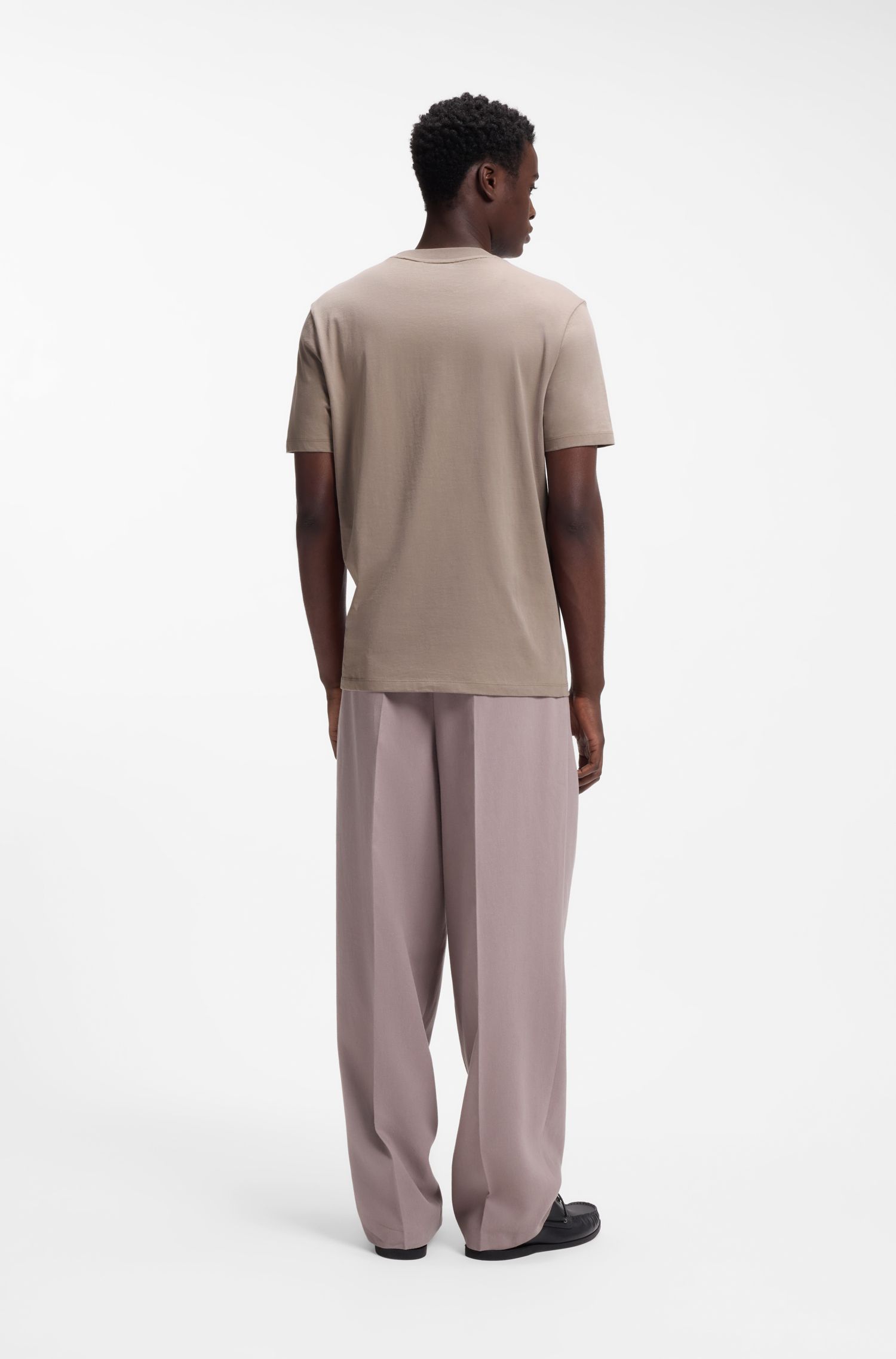 【HUGO雨果】玳瑁徽标棉质平纹布 T 恤