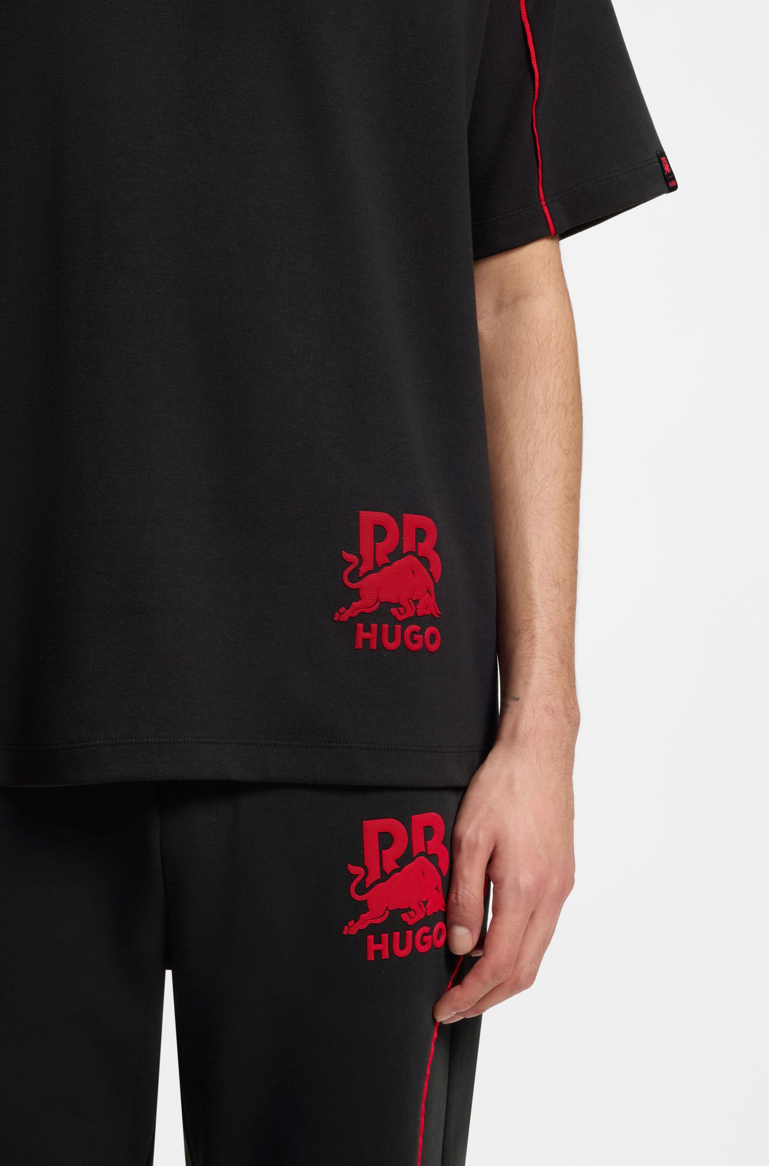 【HUGO雨果】HUGO x RB 撞色滚边棉质混纺 T 恤