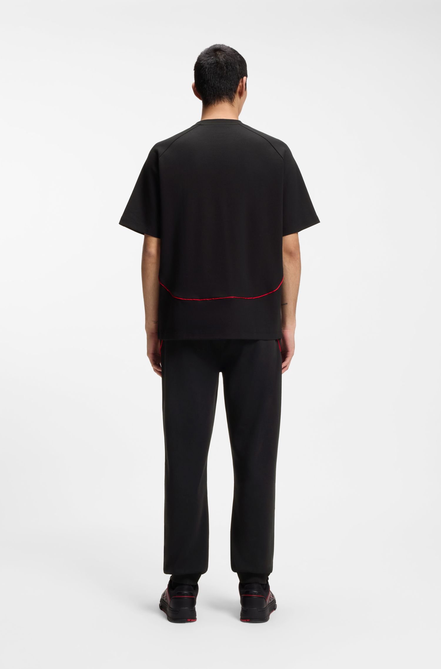 【HUGO雨果】HUGO x RB 撞色滚边棉质混纺 T 恤