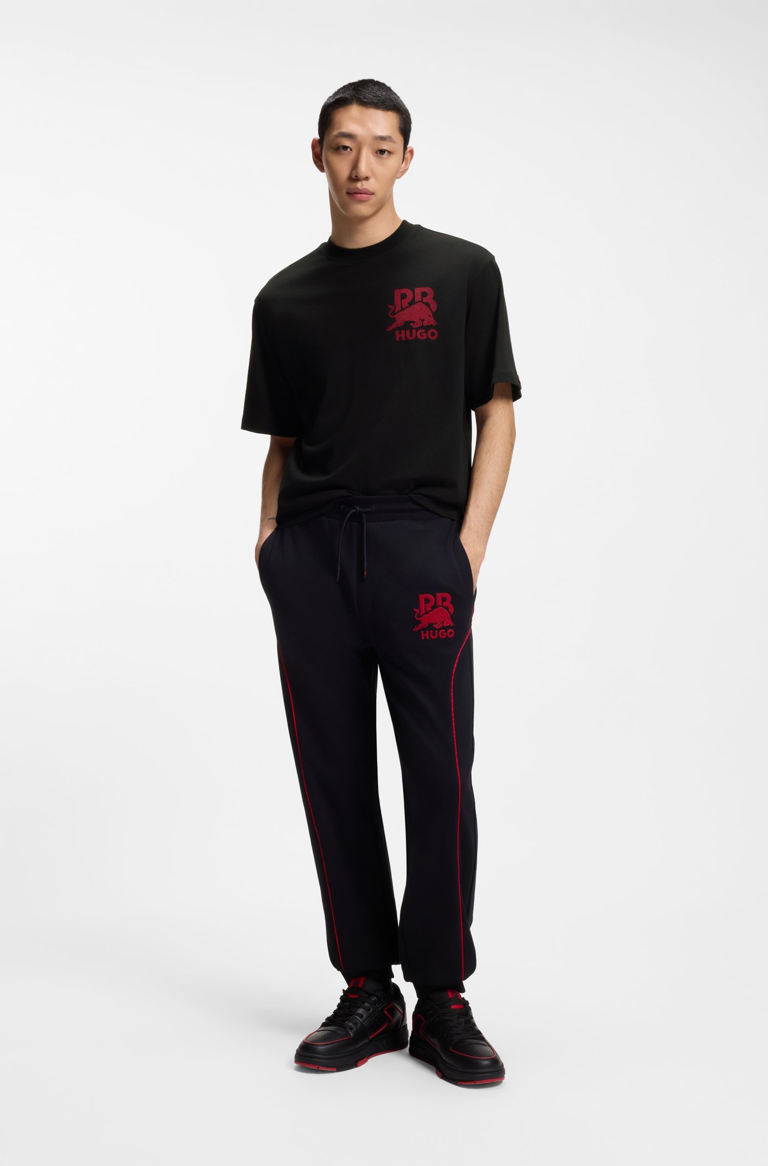 【HUGO雨果】HUGO x RB 公牛图案宽松版型 T 恤