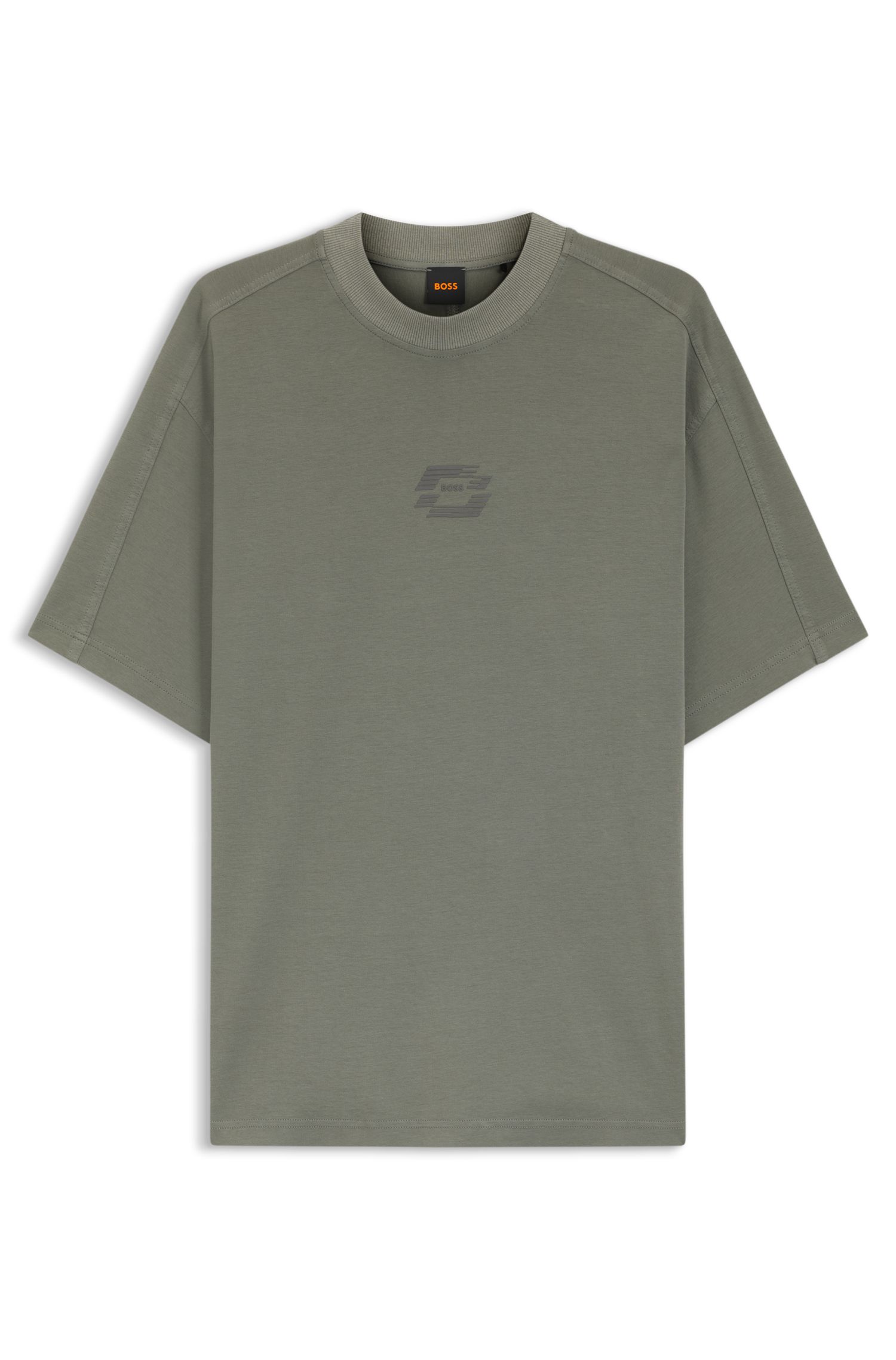 【BOSS博斯】徽标艺术图案棉质双面布 T 恤