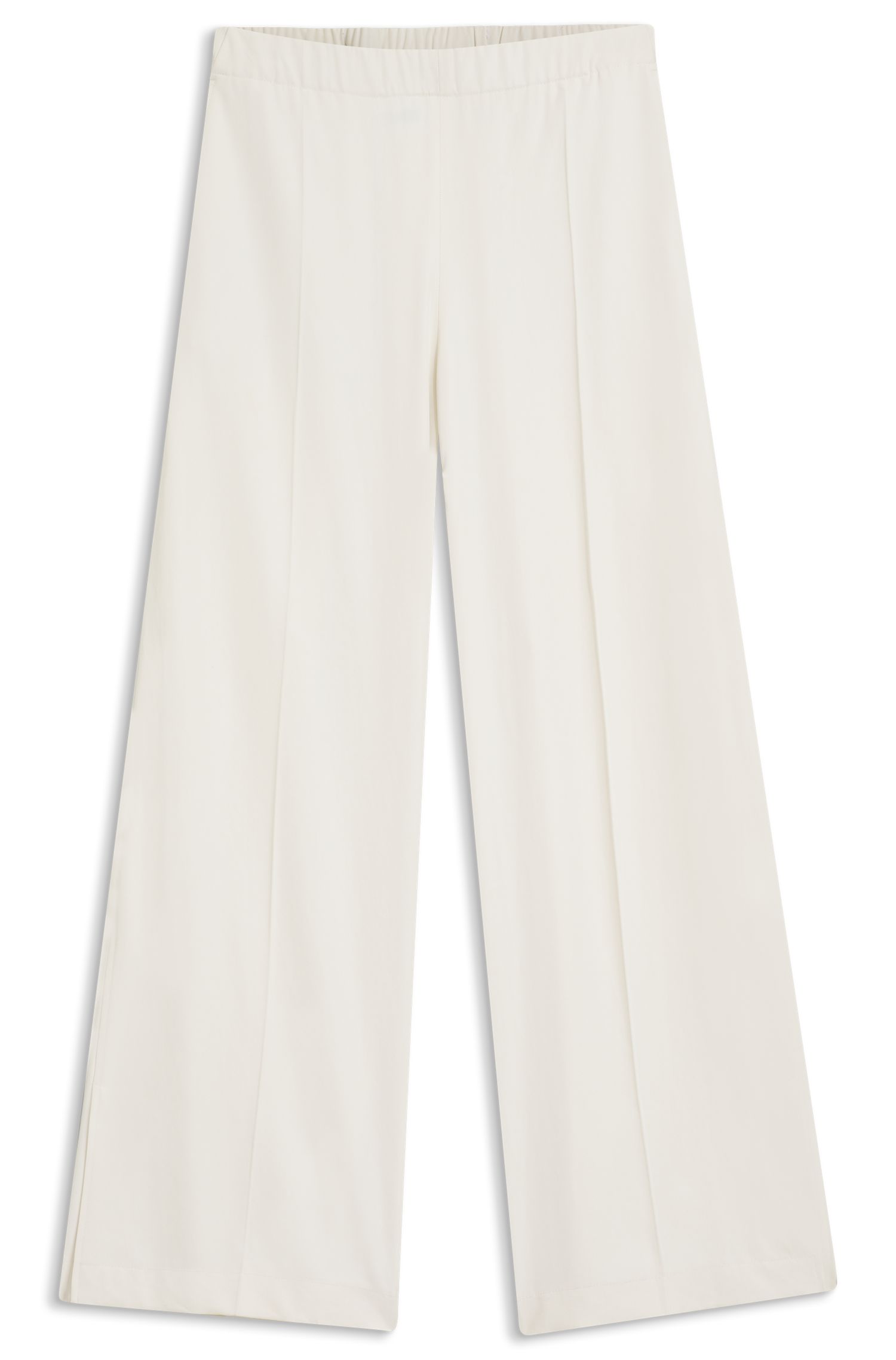 【BOSS博斯】轻盈斜纹布宽松版型阔腿长裤