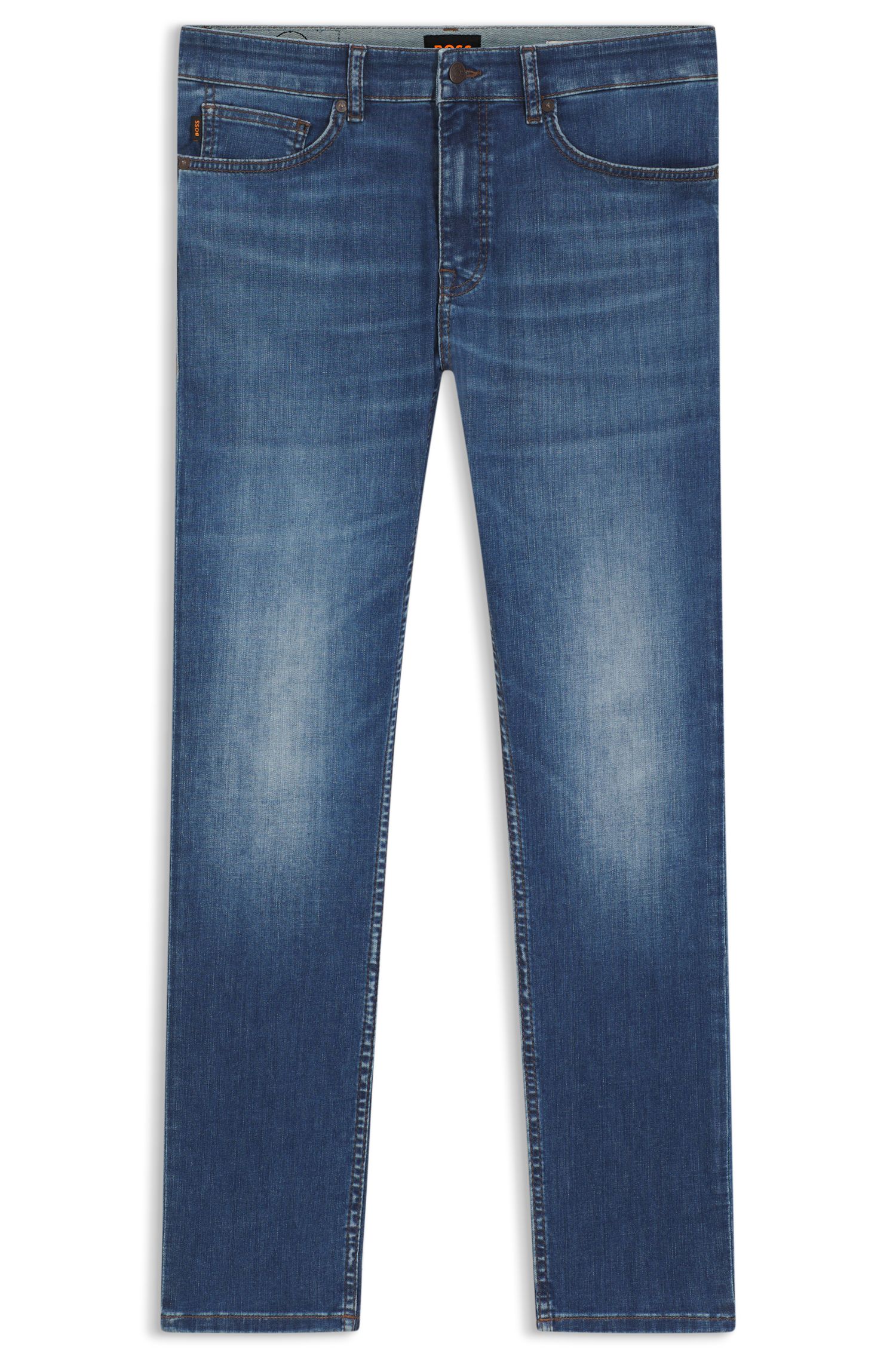 【BOSS博斯】Delaware 蓝色修身柔软牛仔裤