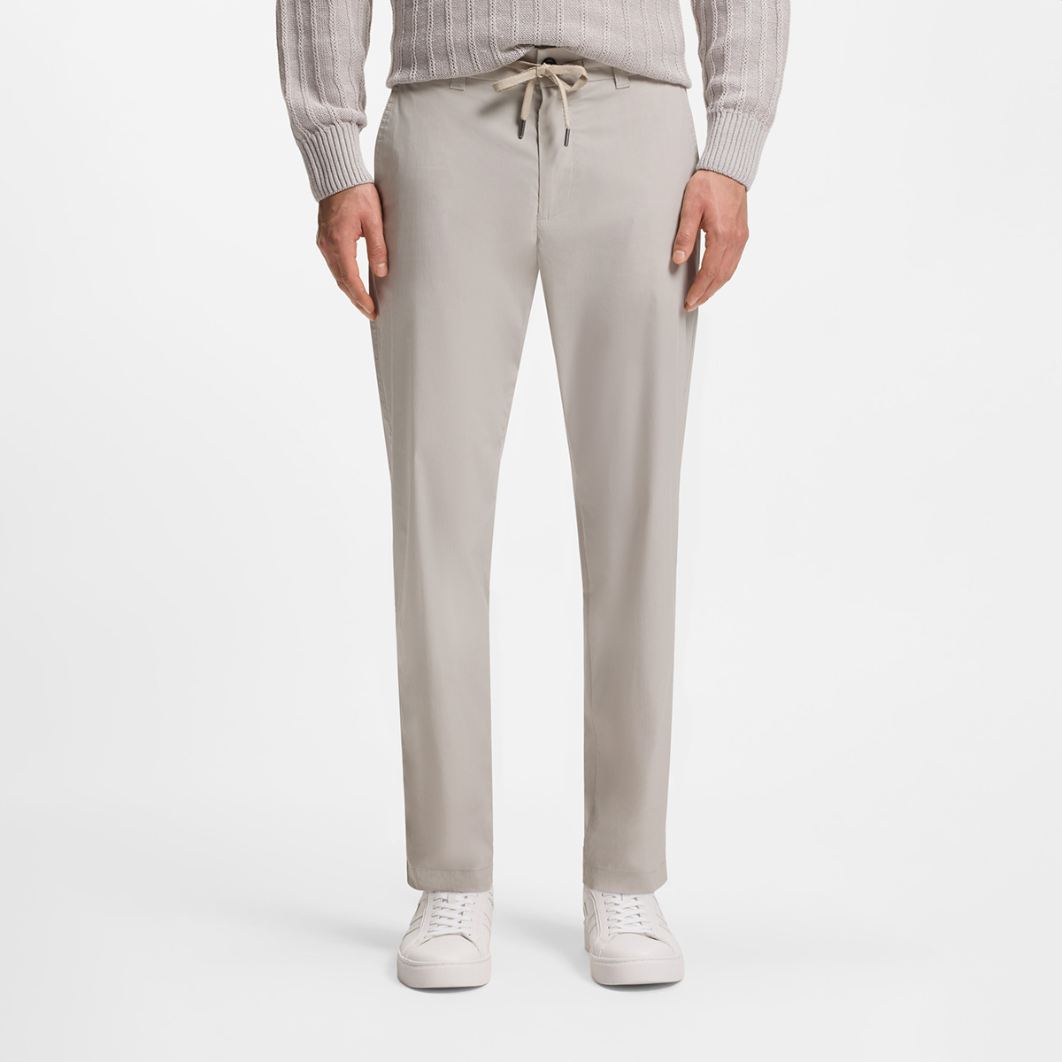 【BOSS博斯】府绸棉质混纺直筒版型休闲裤