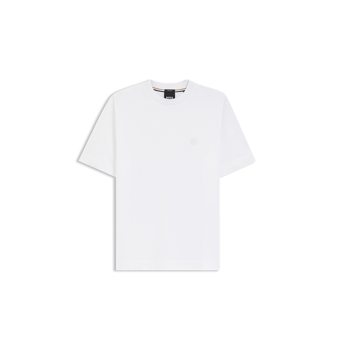 【BOSS博斯】双 B 造型交织字母装饰丝光棉质 T 恤