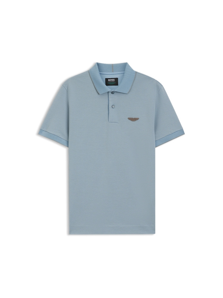 BOSS x ASTON MARTIN 挺括棉质面料 Polo 衫