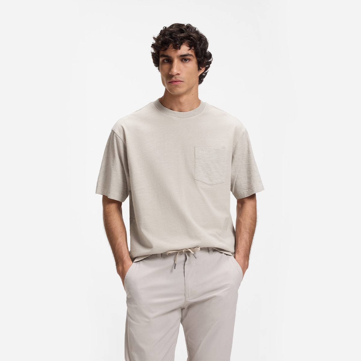 【BOSS博斯】混纺棉质宽松版型 T 恤