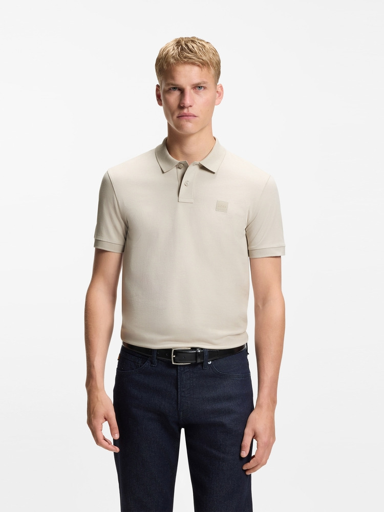 【BOSS博斯】弹力修身短袖polo衫