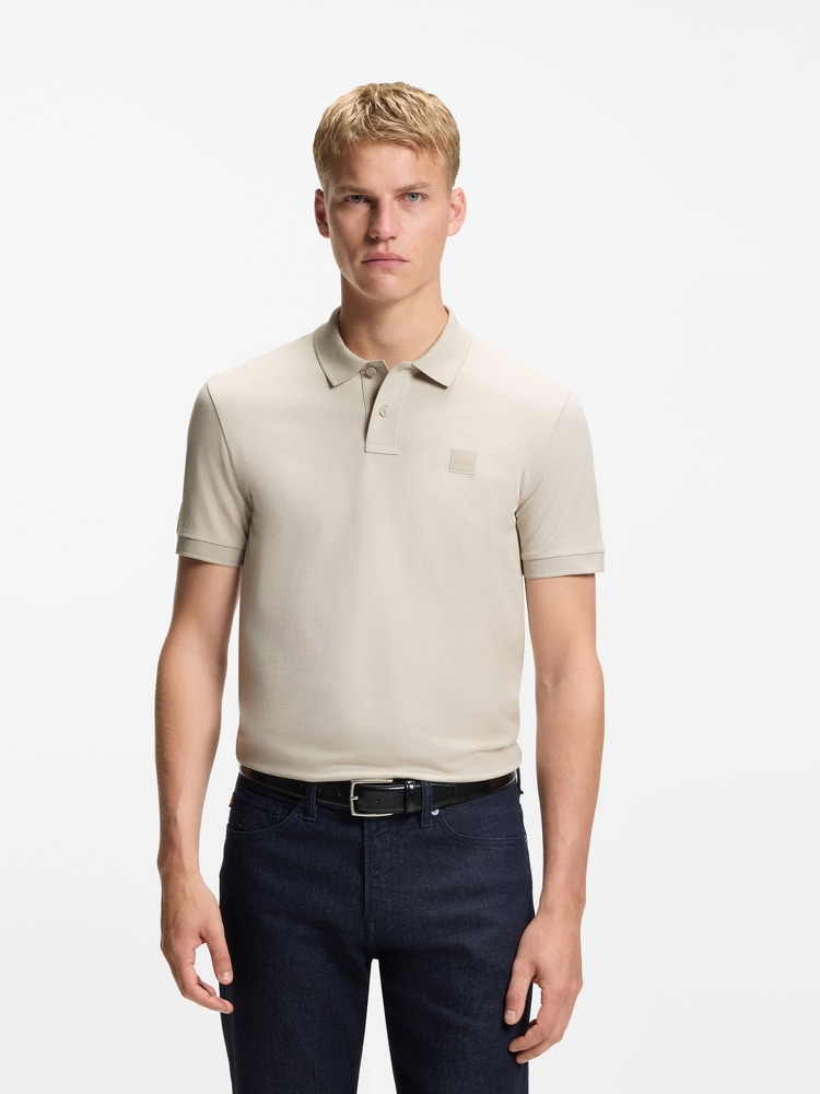 【BOSS博斯】弹力修身短袖polo衫