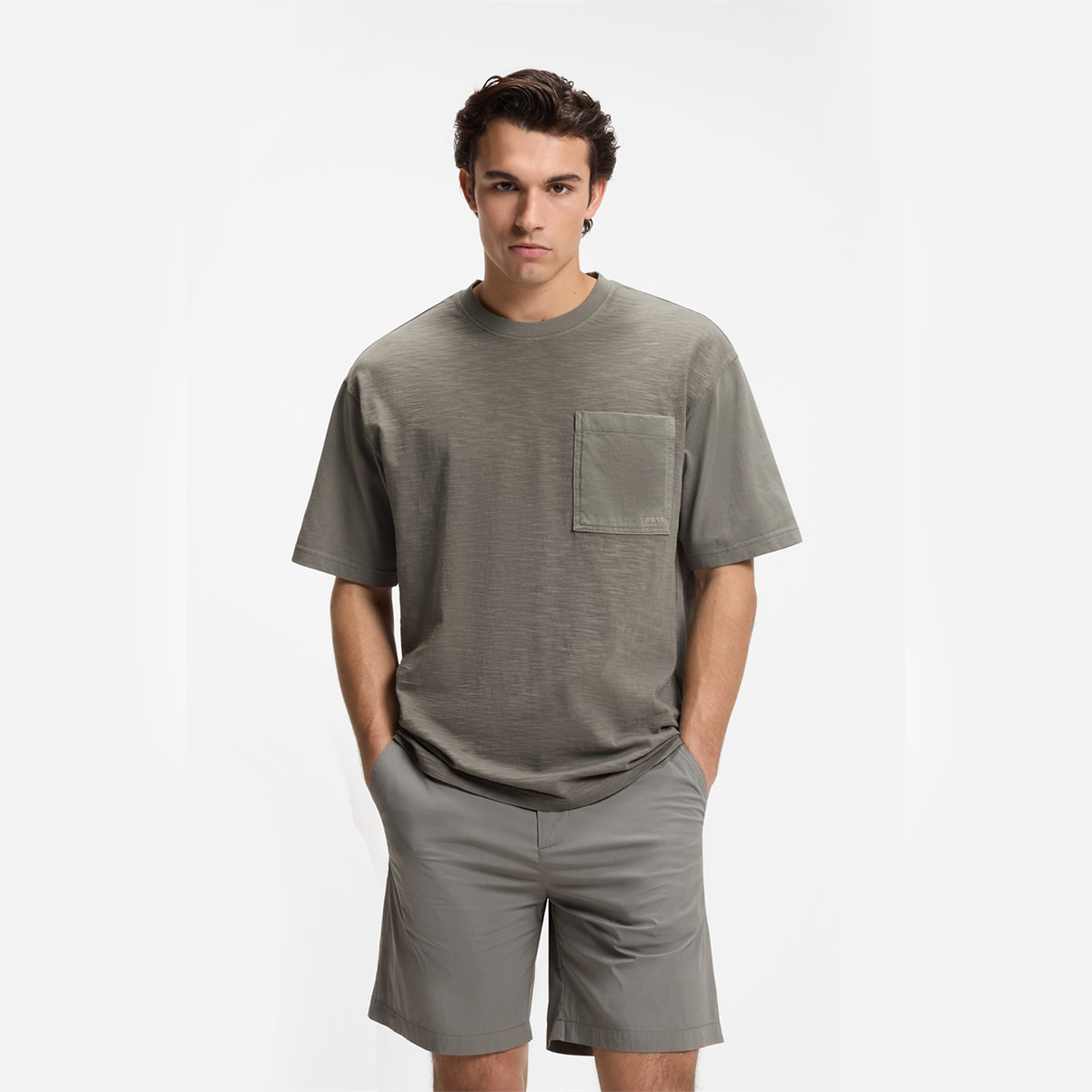 【BOSS博斯】混纺棉质宽松版型 T 恤