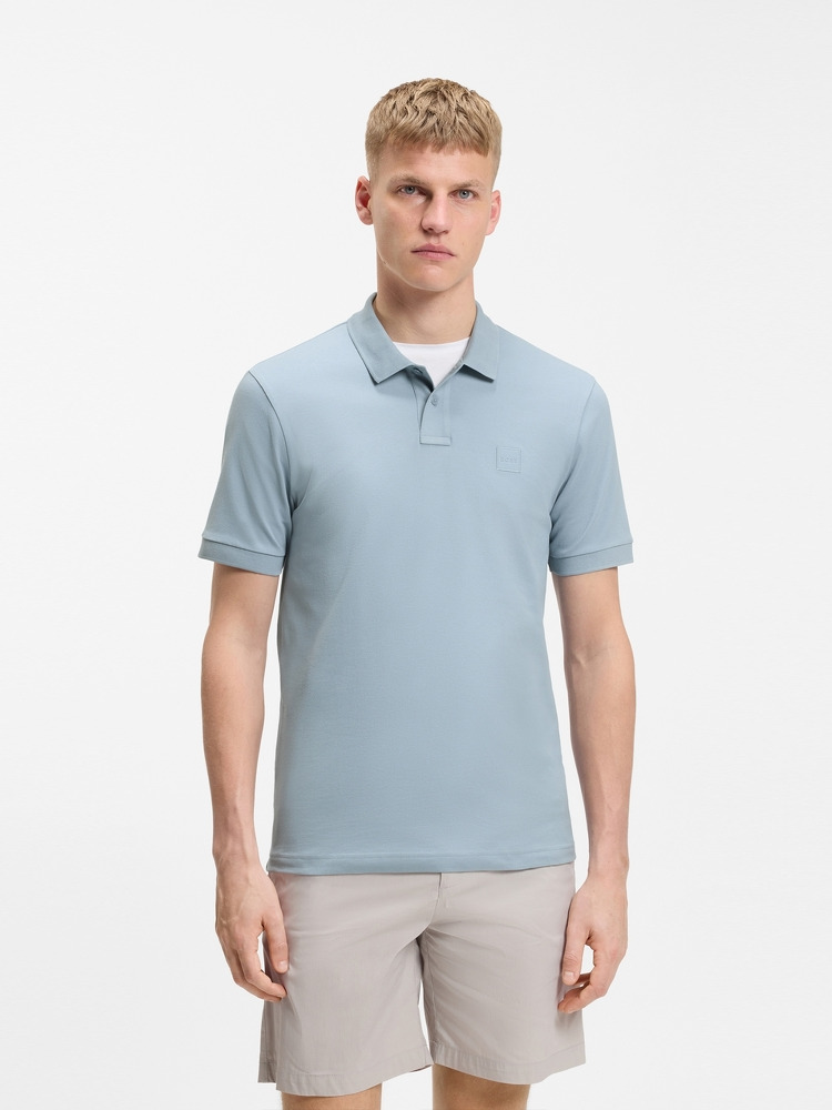 【BOSS博斯】弹力修身短袖polo衫