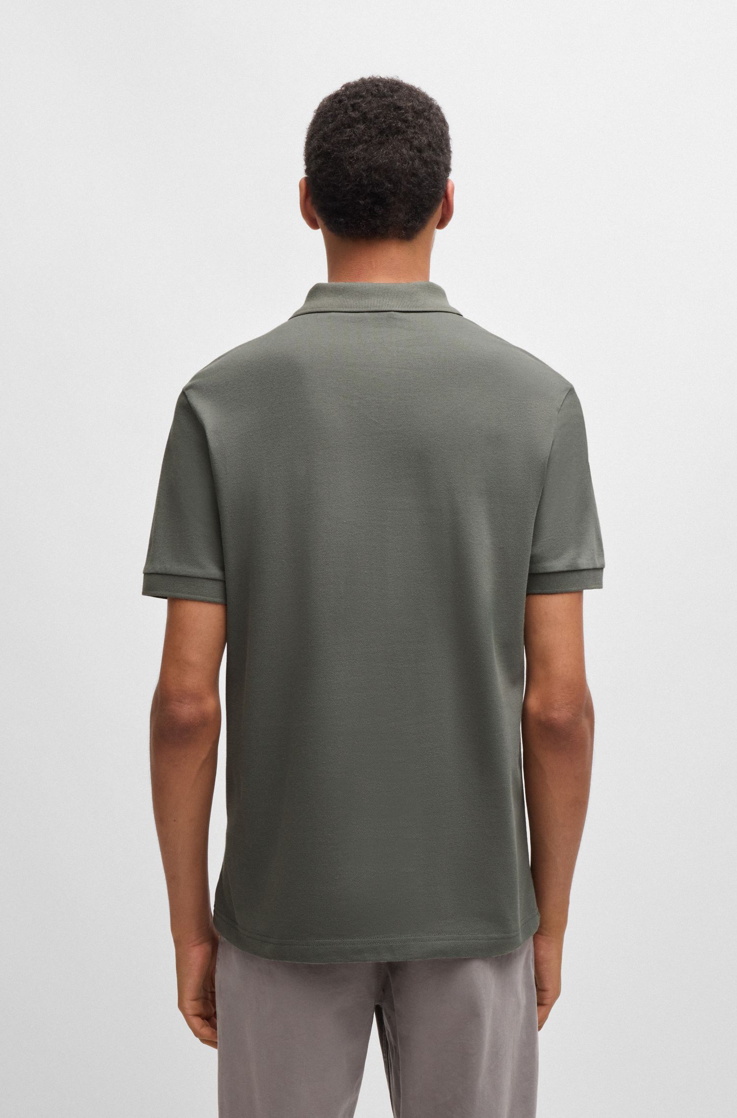 【BOSS博斯】弹力修身短袖polo衫