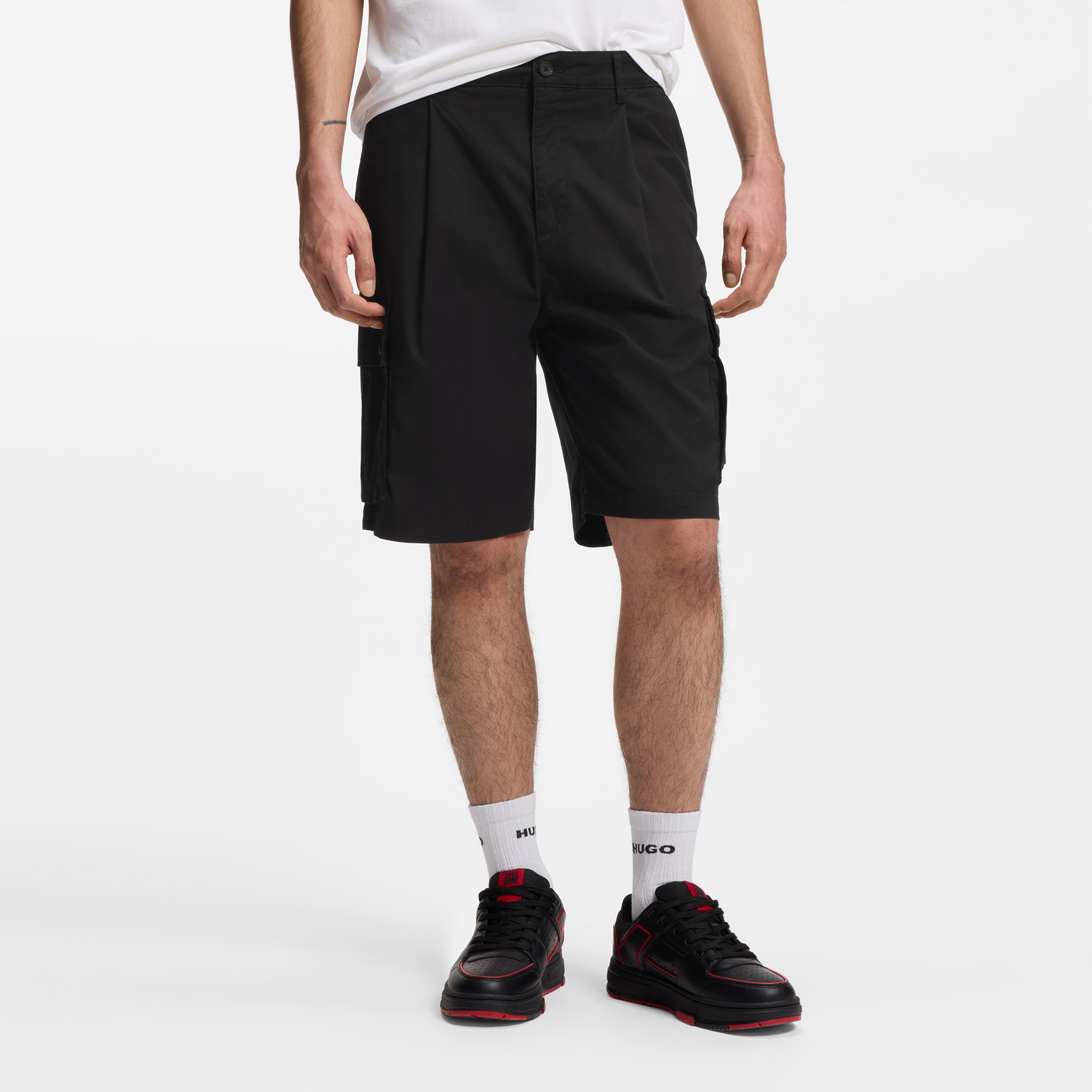 HUGO x RB 公牛图案弹力棉短裤