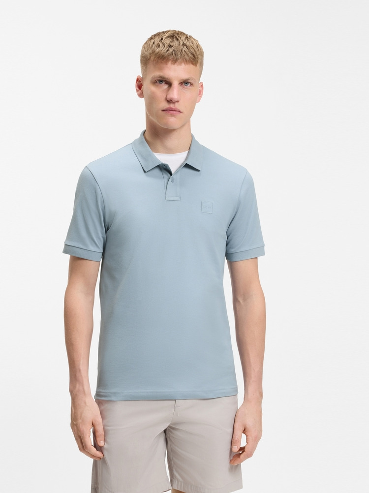 【BOSS博斯】弹力修身短袖polo衫