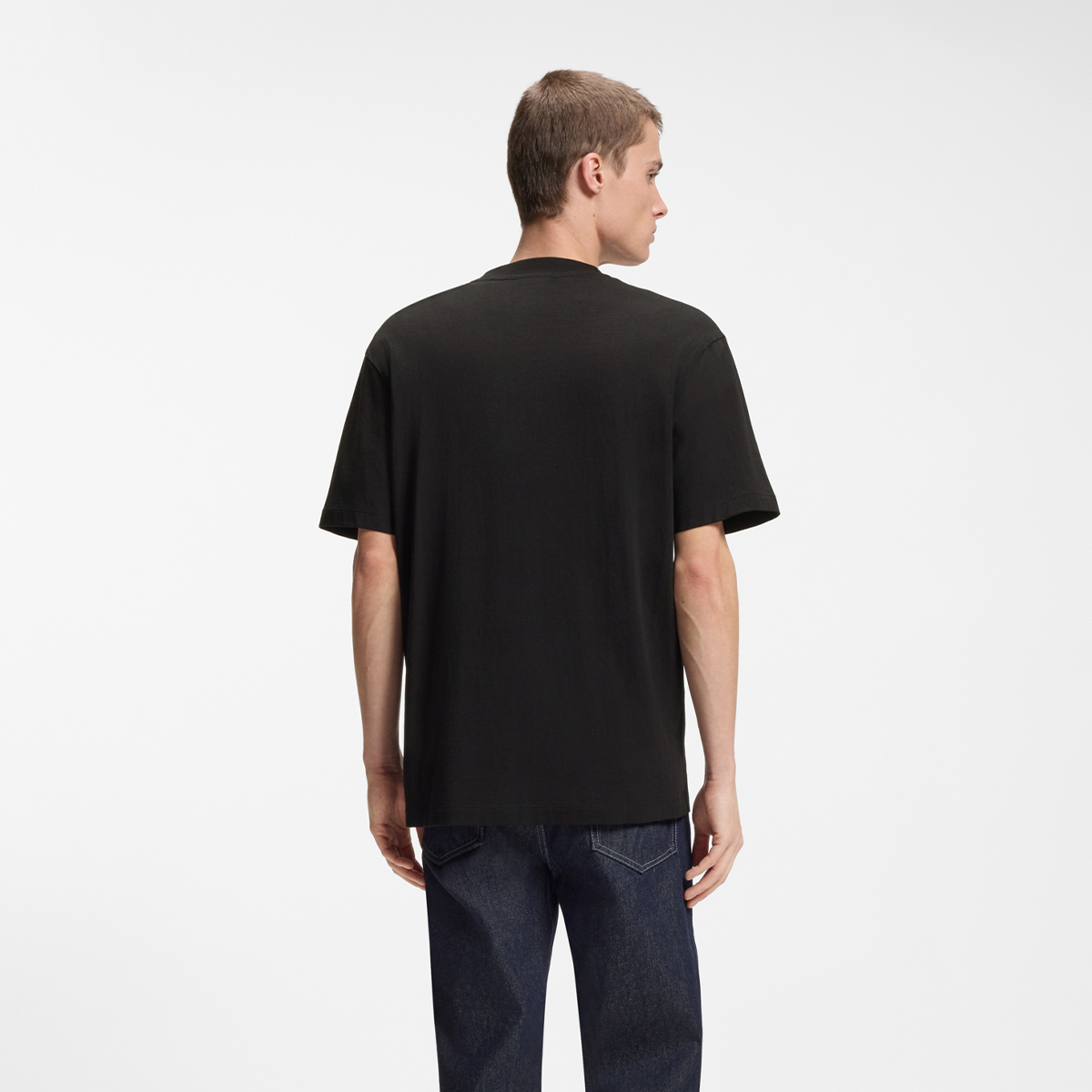 【HUGO雨果】带刺绣图案的棉质平纹针织 T 恤