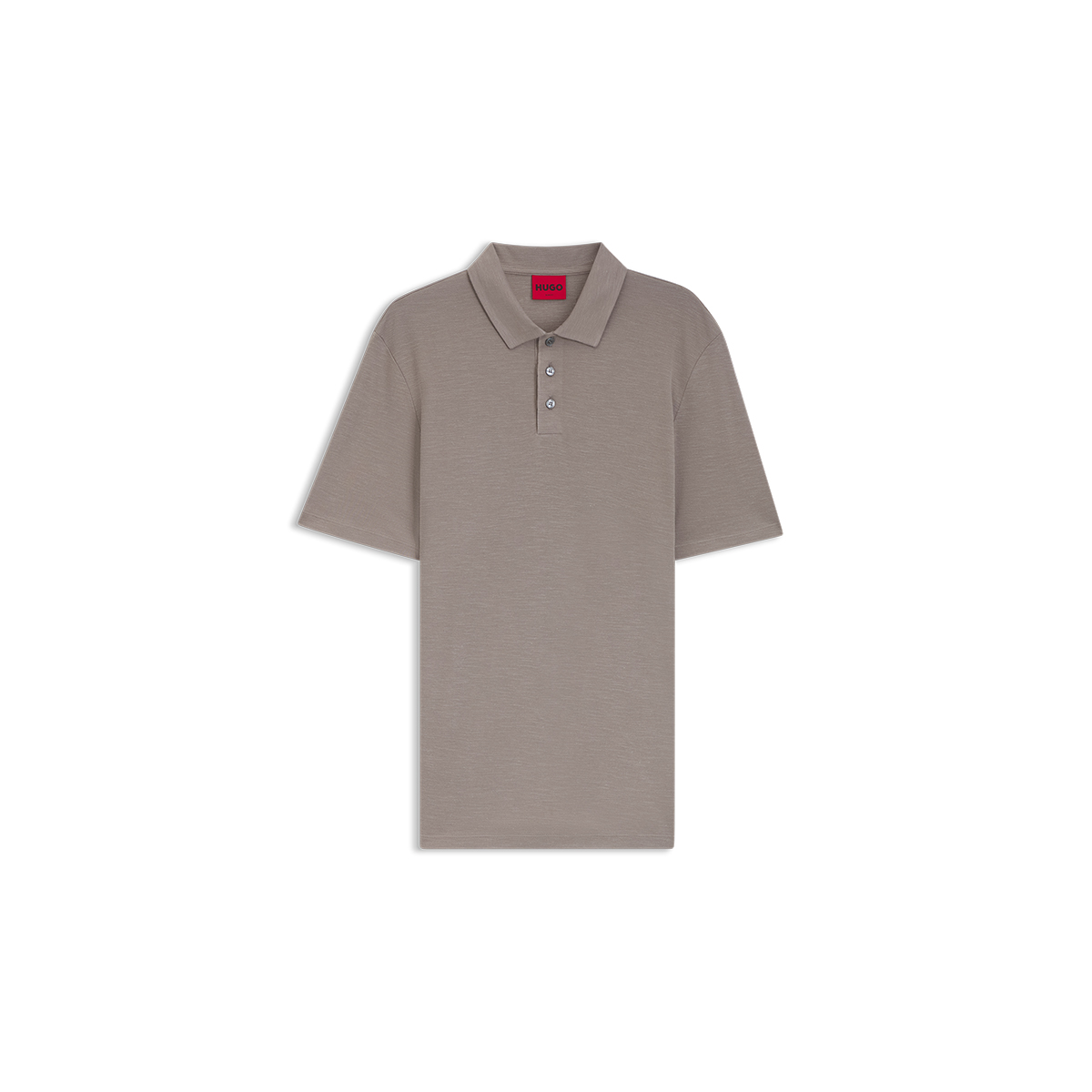 【HUGO雨果】竹节纹双面布修身 Polo 衫