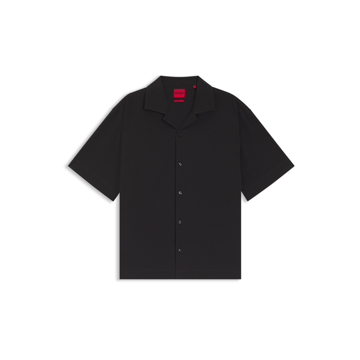 【HUGO雨果】弹力棉泡泡纱超大版型衬衫