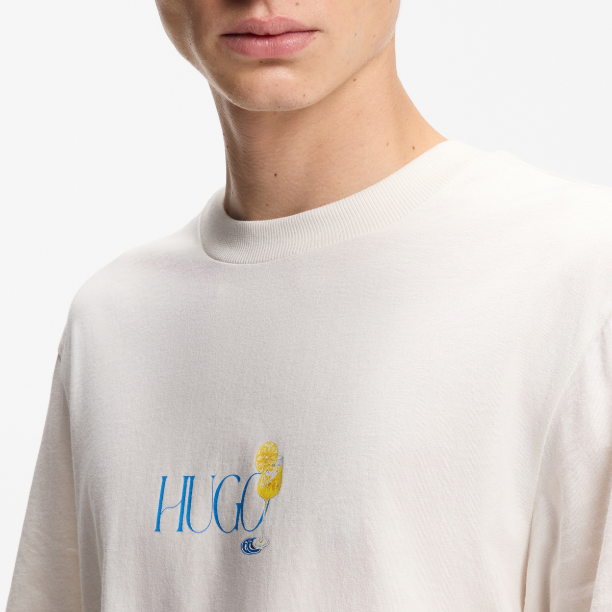 【HUGO雨果】印花艺术图案棉质平纹布 T 恤