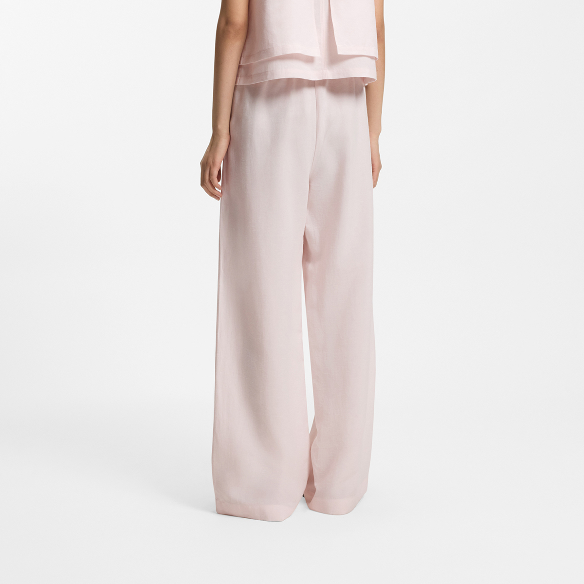 【BOSS博斯】松紧腰身阔腿裤