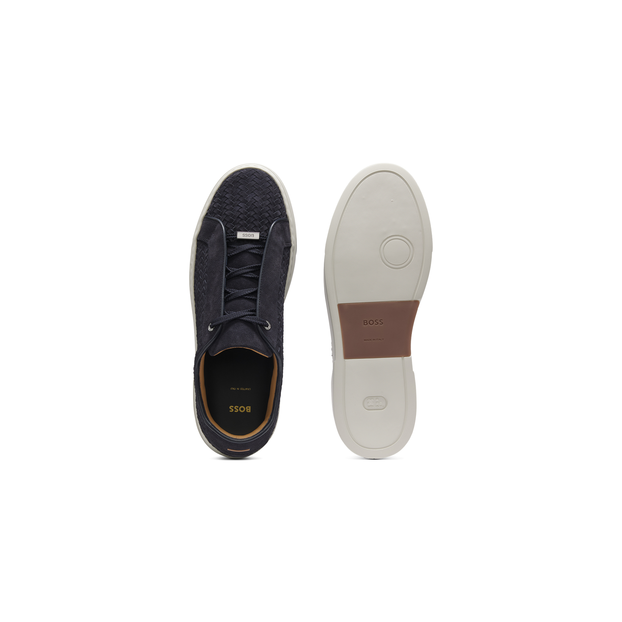 【BOSS博斯】Gary 编织麂皮鞋面运动鞋