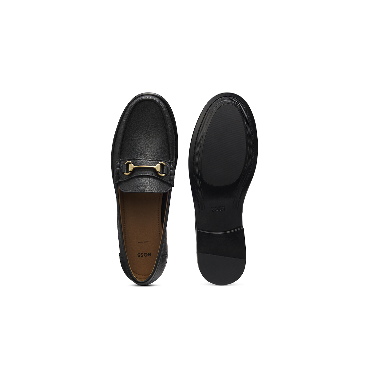 【BOSS博斯】金属饰边磨毛皮革莫卡辛鞋