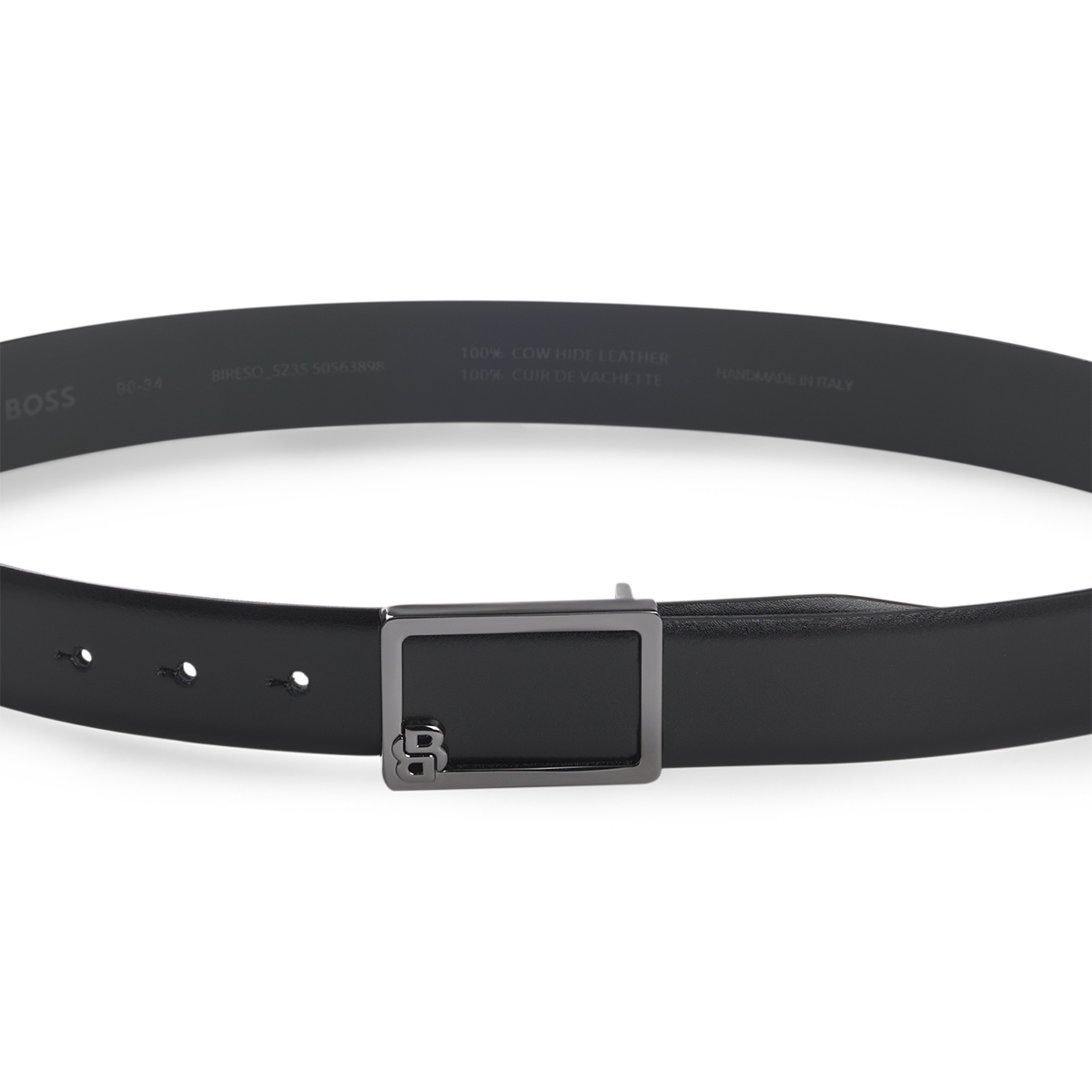 【BOSS博斯】Double B 交织字母搭扣意大利皮革腰带