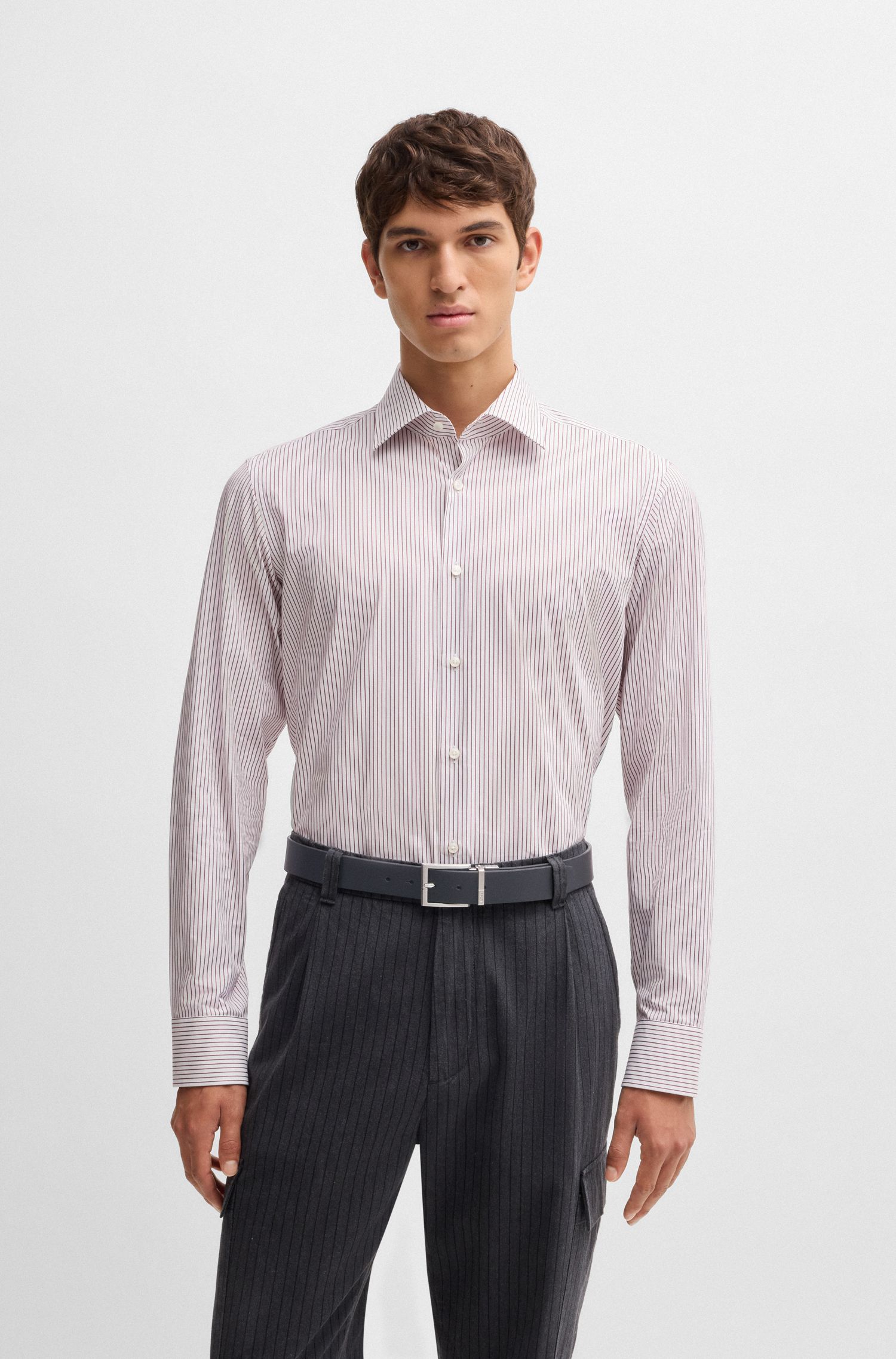 【BOSS博斯】意大利皮革双面腰带