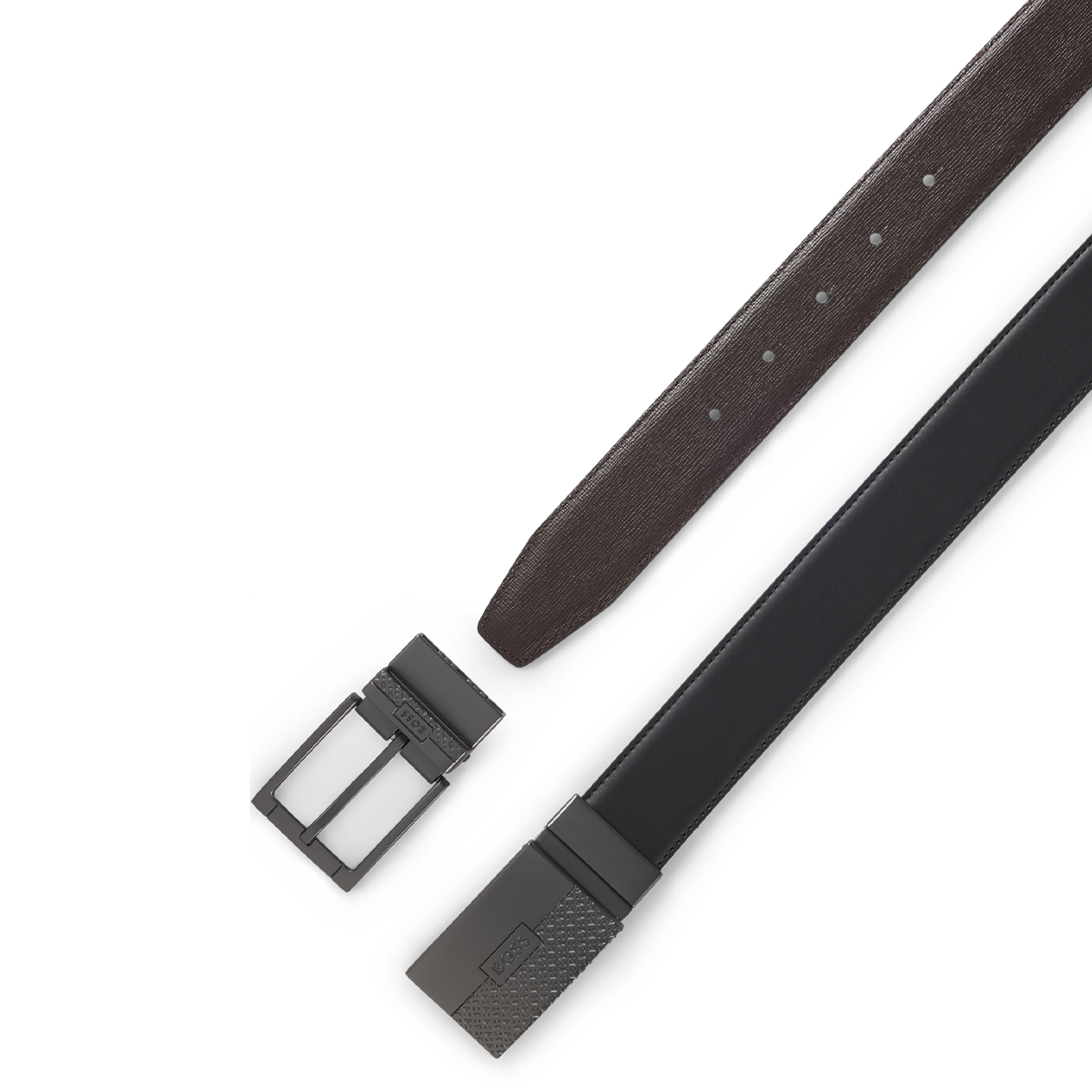 【BOSS博斯】意大利皮革双面腰带