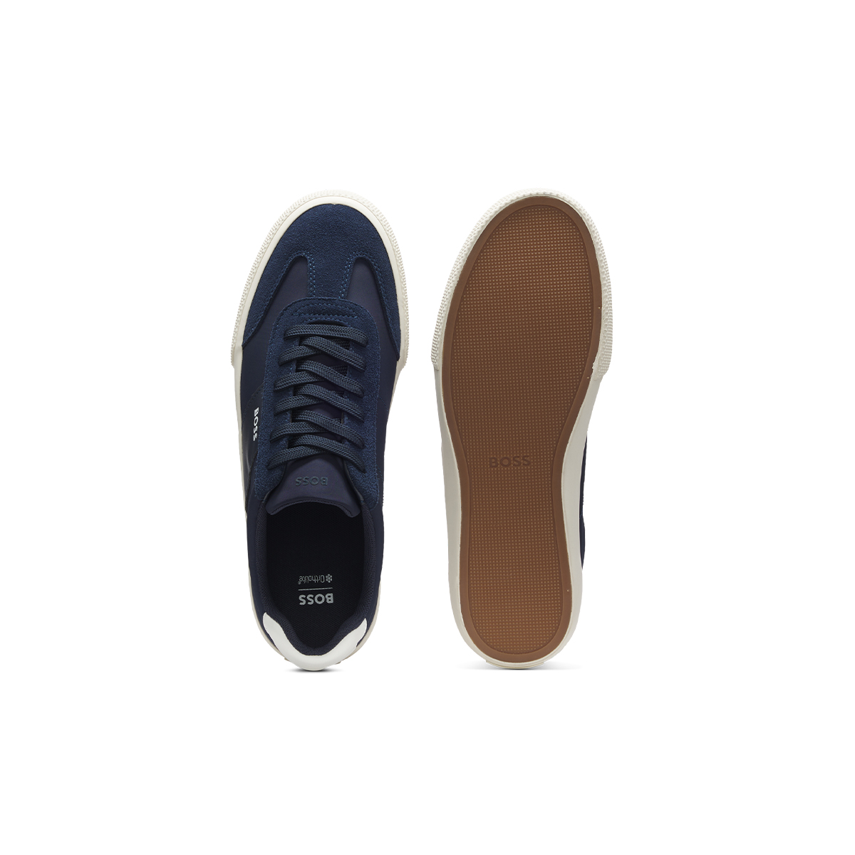 【BOSS博斯】麂皮饰边低帮运动鞋