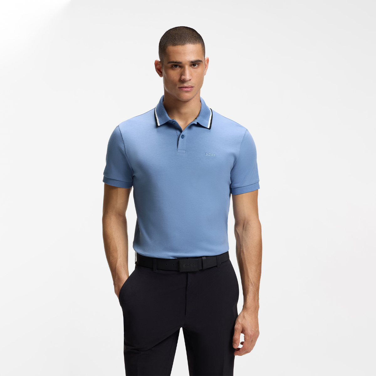 【BOSS博斯】Paddy 双面棉质面料修身版型 Polo 衫