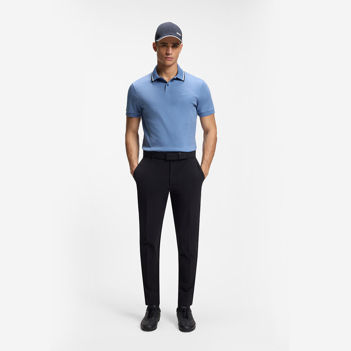 【BOSS博斯】Paddy 双面棉质面料修身版型 Polo 衫