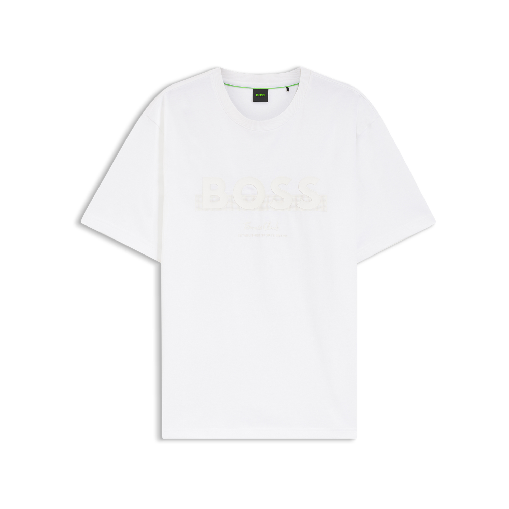 【BOSS博斯】网球风徽标图案宽松版型棉质 T 恤