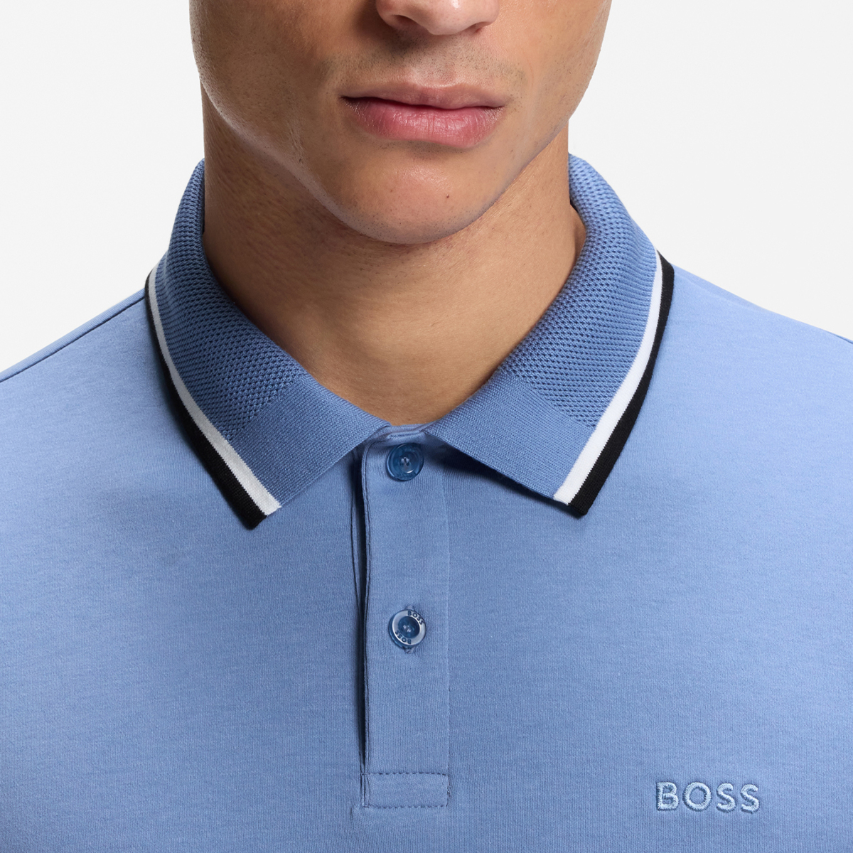 【BOSS博斯】Paddy 双面棉质面料修身版型 Polo 衫