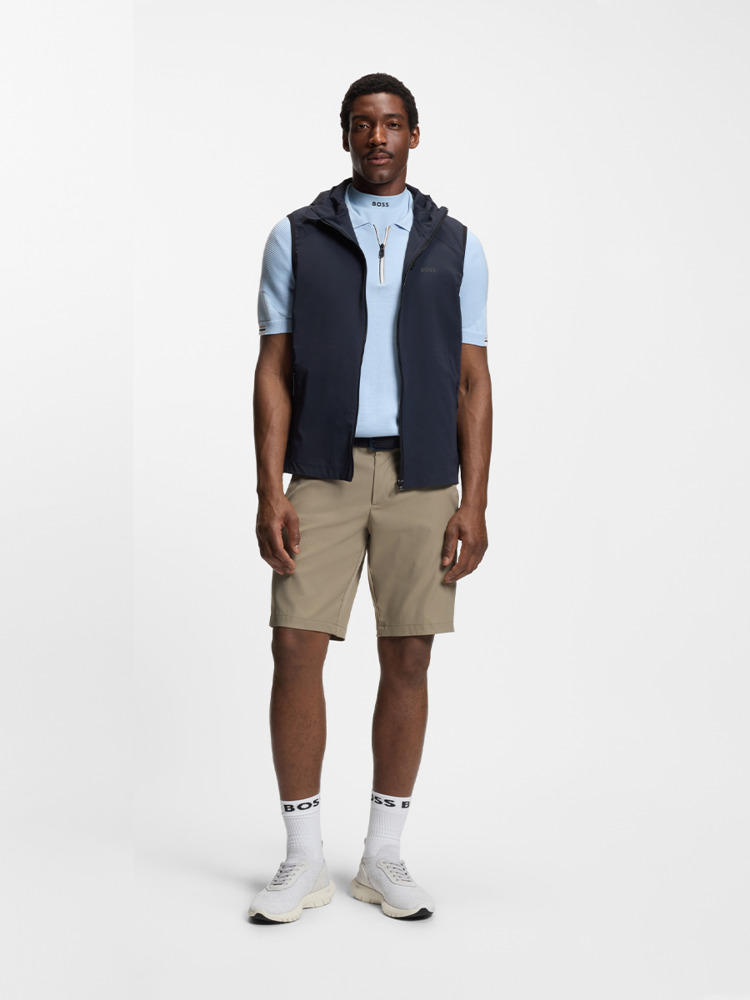 【BOSS博斯】易熨烫饰面处理防泼水短裤