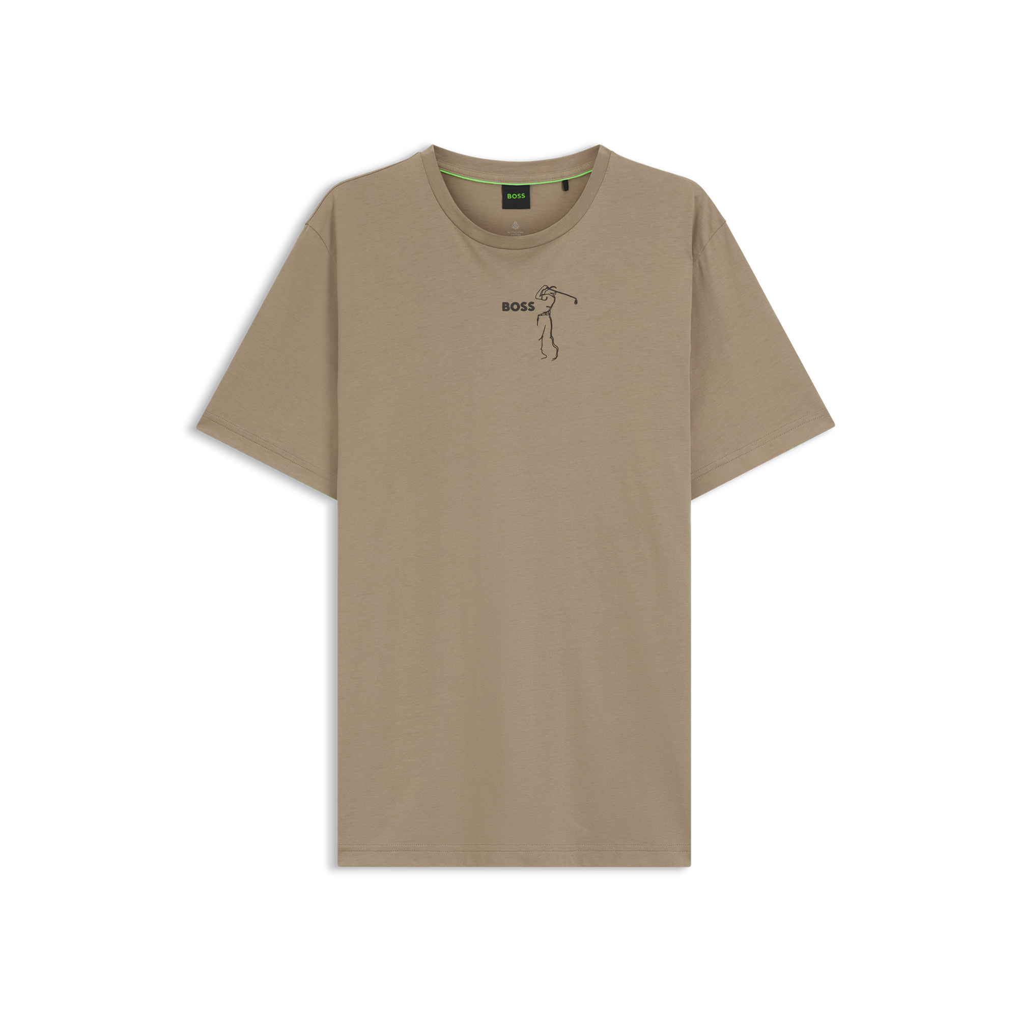 【BOSS博斯】高尔夫艺术图案除湿排汗棉质 T 恤