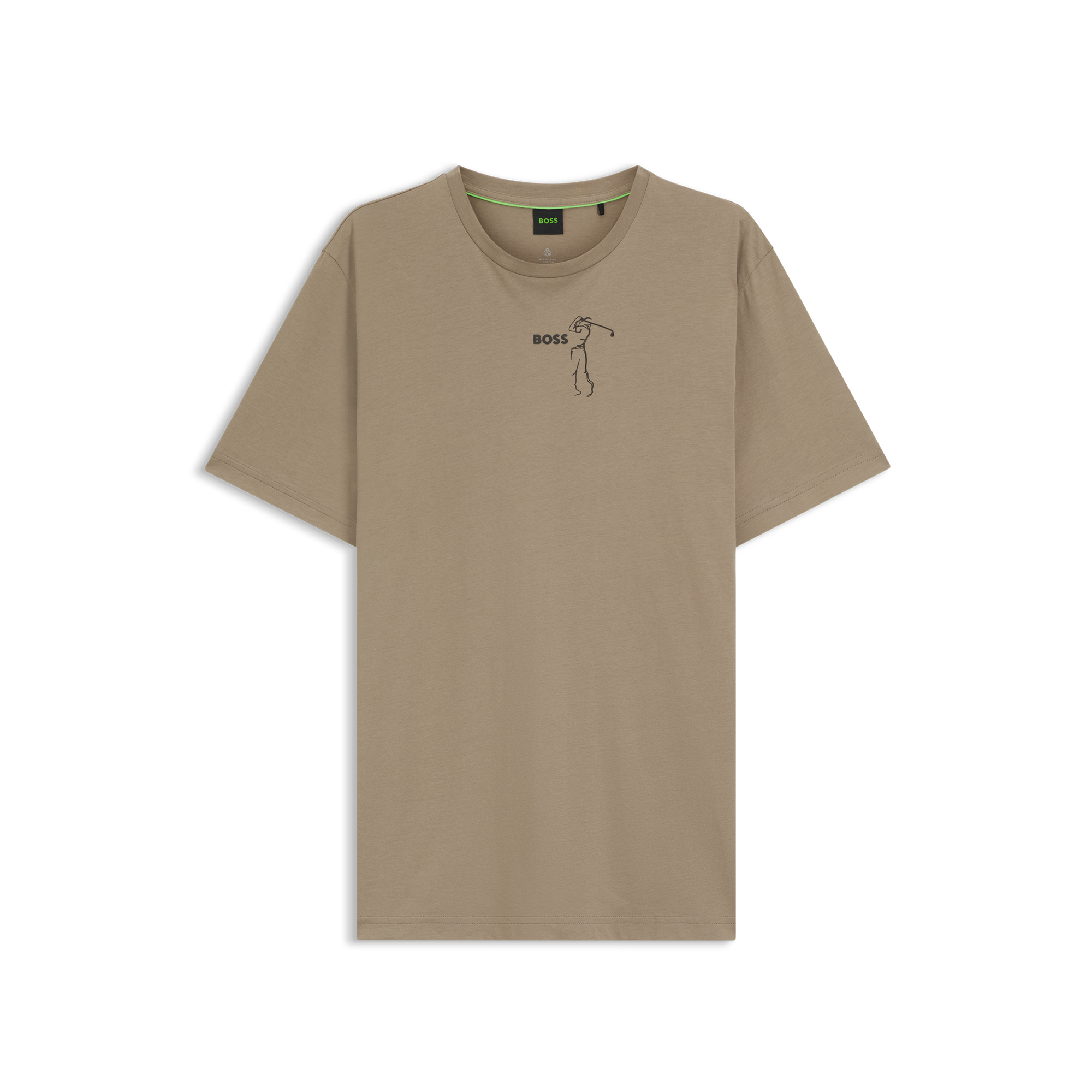 【BOSS博斯】高尔夫艺术图案除湿排汗棉质 T 恤