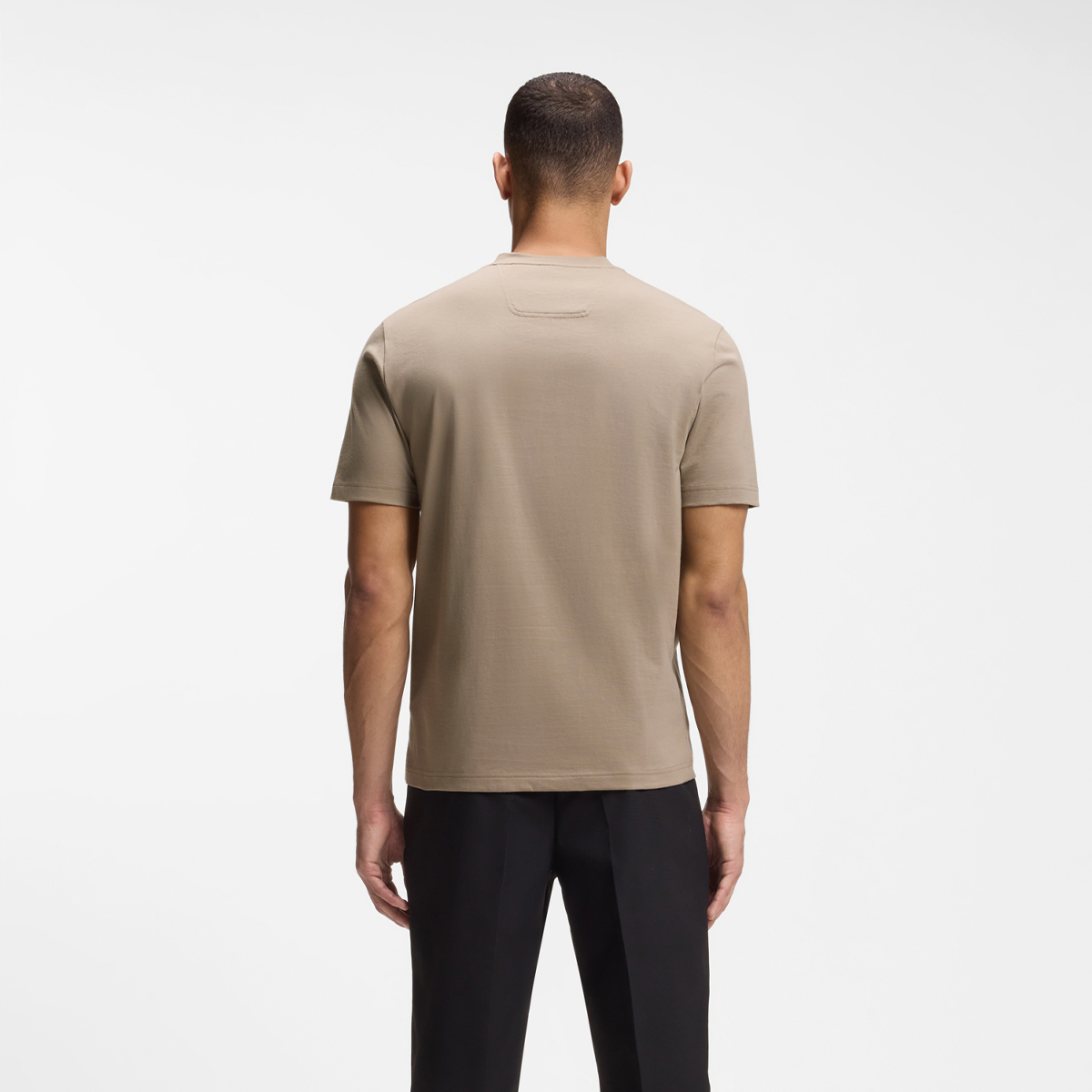 【BOSS博斯】网球主题艺术图案装饰棉质平纹针织 T 恤