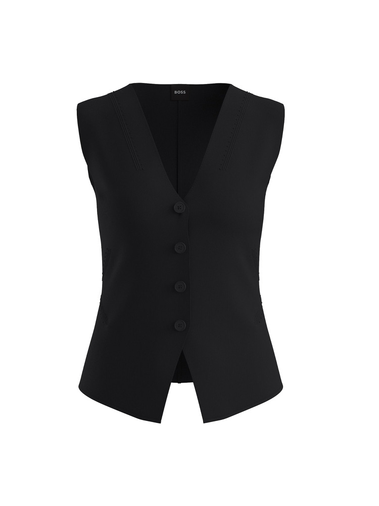 【BOSS博斯】质感米兰针织面料常规版型马甲