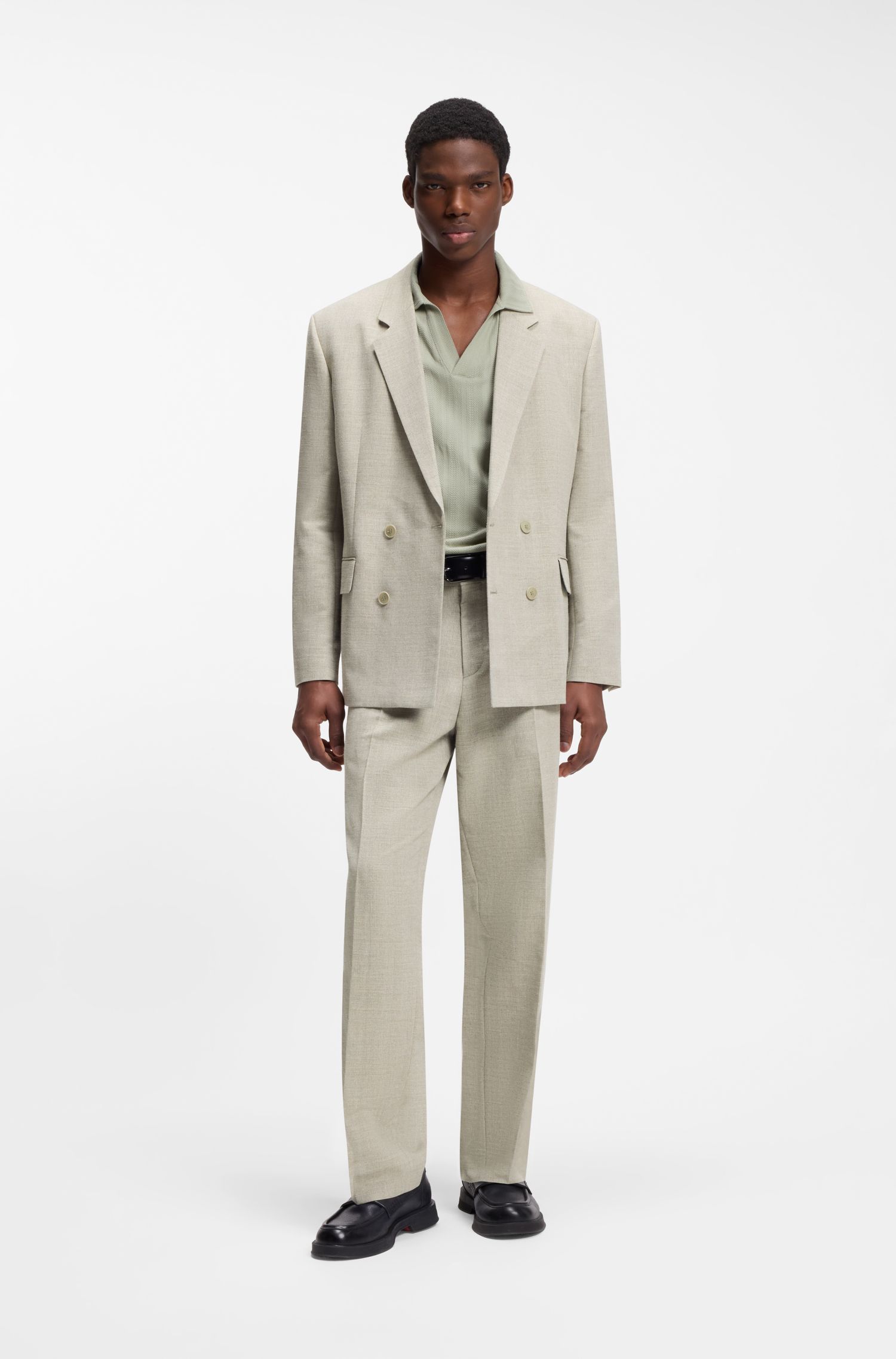 人字纹编织现代版型夹克